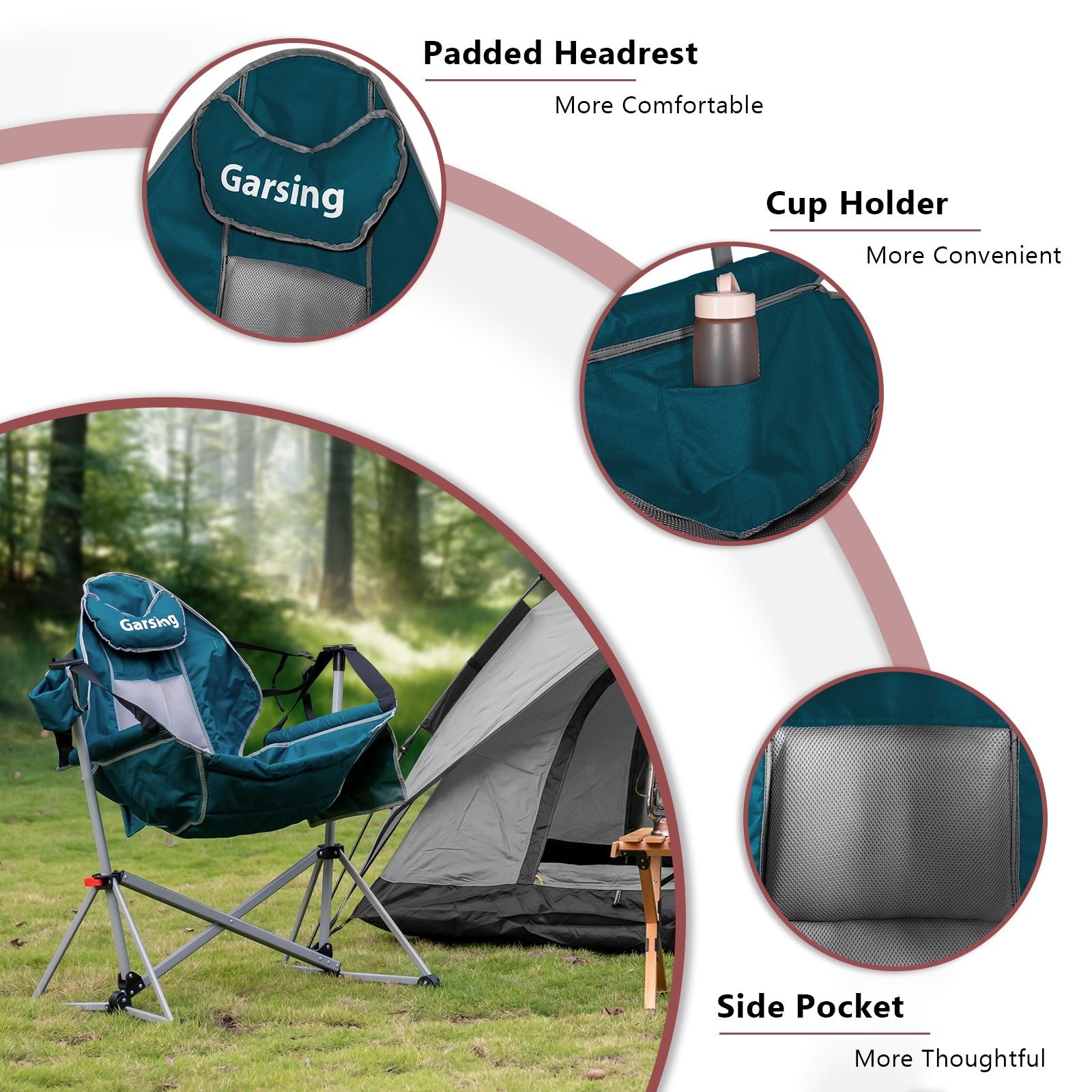 GARSING CAMPING CHAIRS-GREEN Beach-Camping-Chairs - View #3