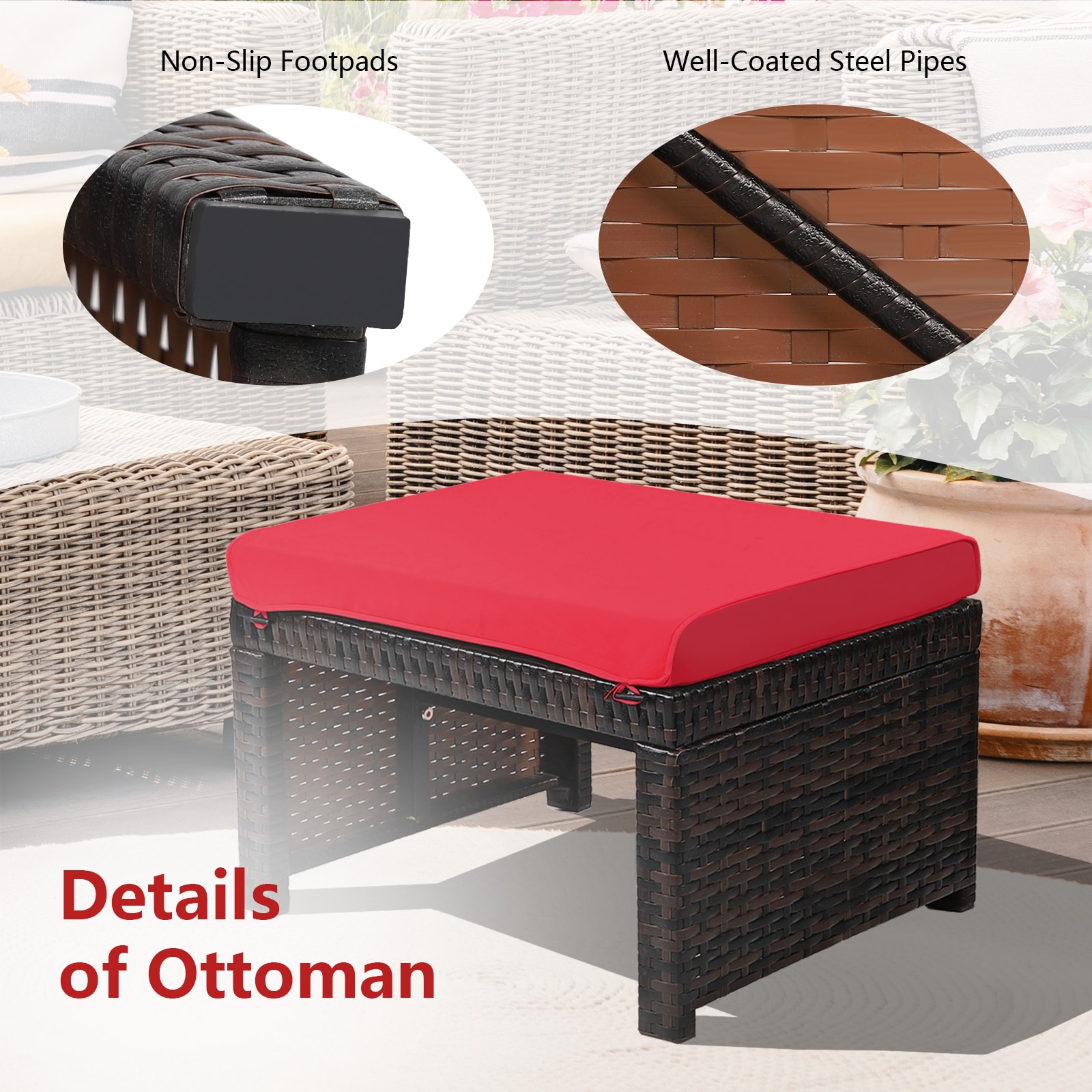 LIVIZA OUG67814RE Stools-Ottomans - View #6