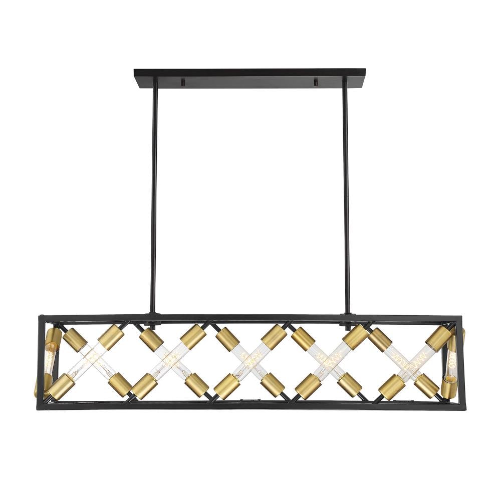  LW-SH602131 12-Light English Bronze and Warm Brass Industrial LED Dry Rated Chandelier