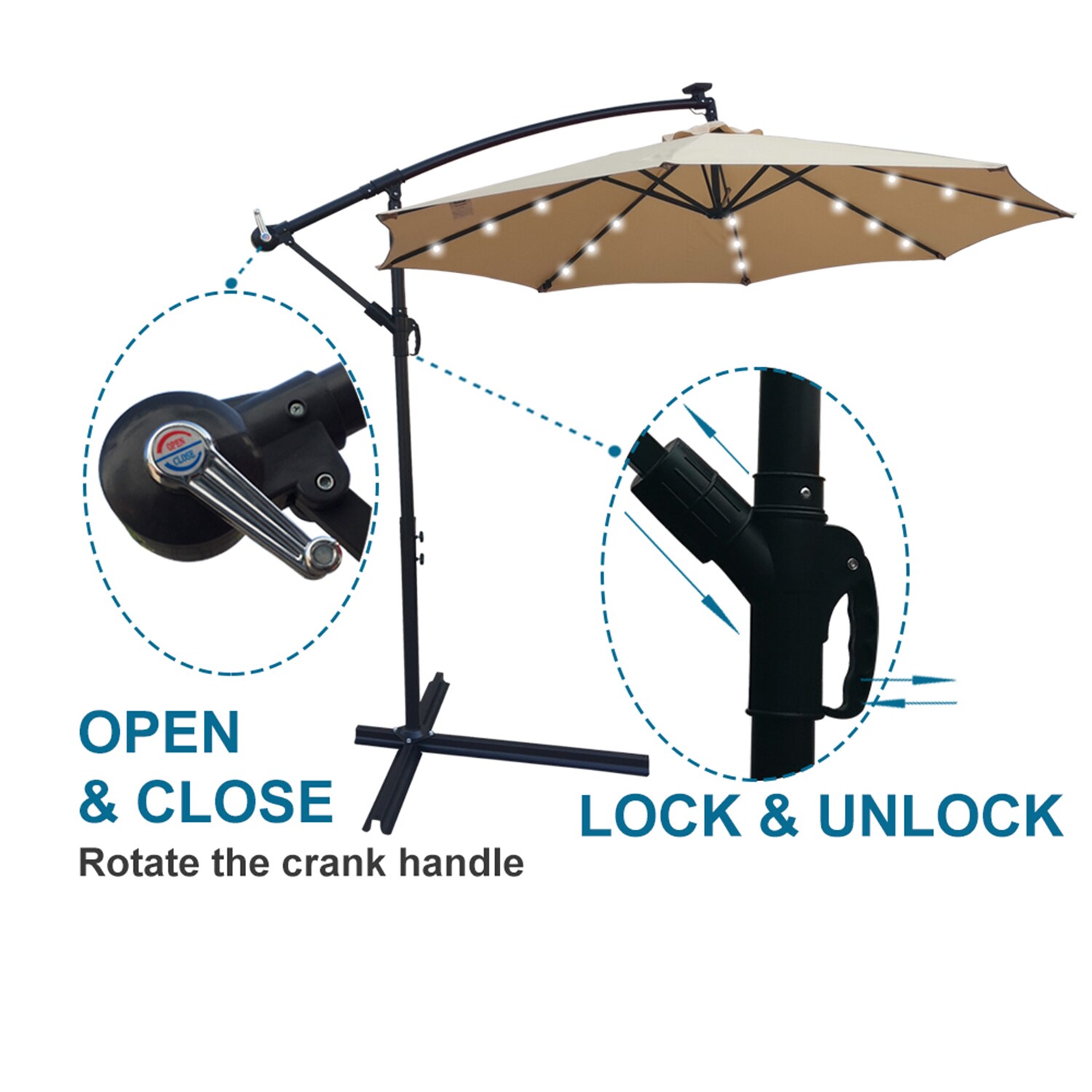 SINOFURN SYA810047RD Umbrellas-2 - View #2
