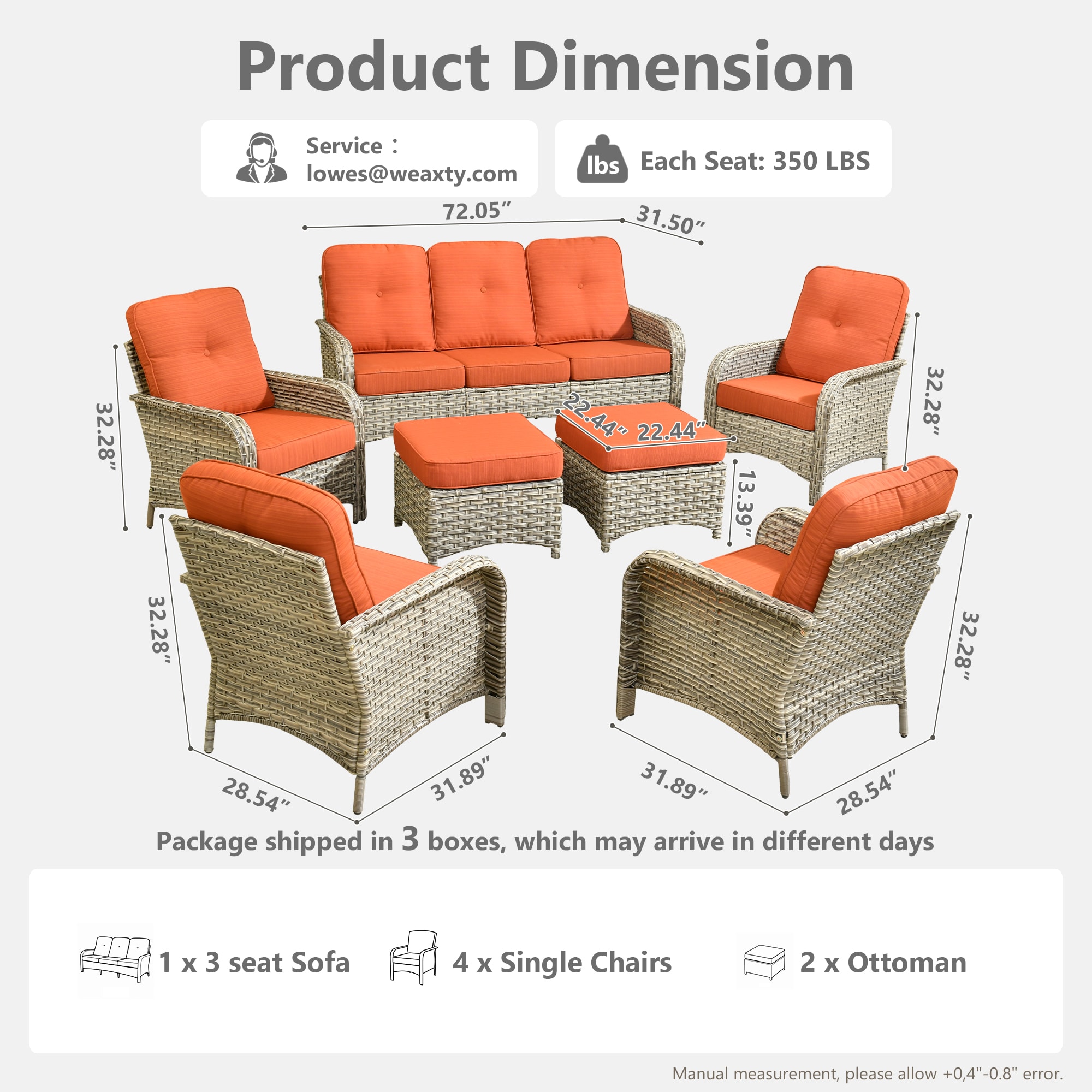 weaxty HMBVNC800S71 Patio-Conversation-Sets - View #7