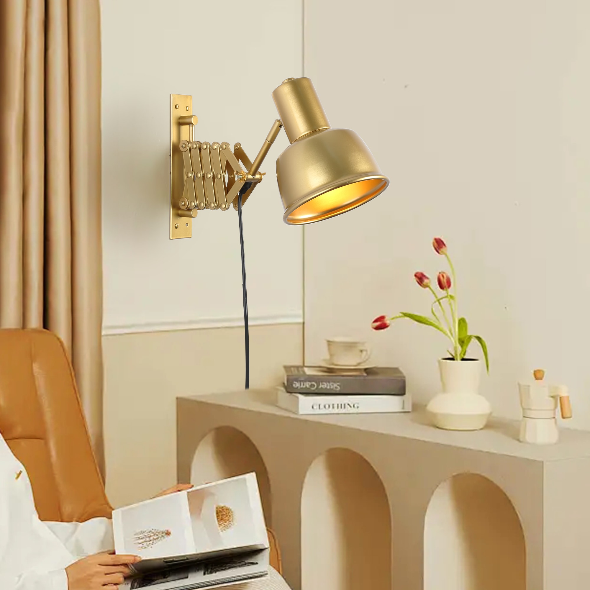 Zompoo ZP-LV132-D METALLUX 5.9-in W 1 -Light Gold Wall Sconce
