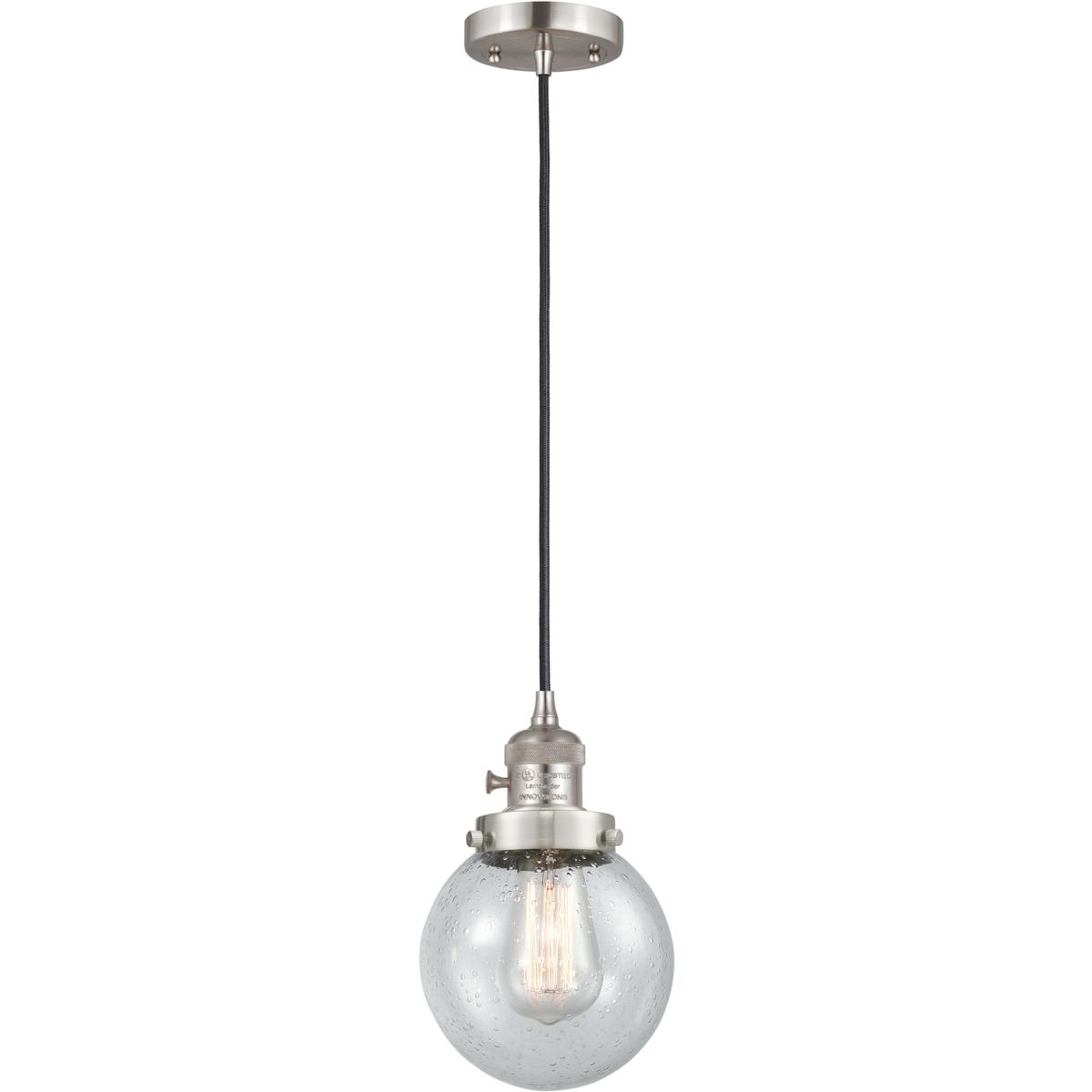 Innovations Lighting 2344599 201CSW-SN-G204-6 Franklin Restoration Beacon Mini Pendant