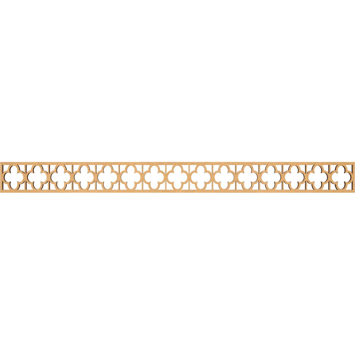 Ekena Millwork MLDB04X46WDLMF Woodall Fretwork Flat Trim 4-in x 3.87-ft Brown Unfinished 2157649 Pierced Wall Panel Moulding