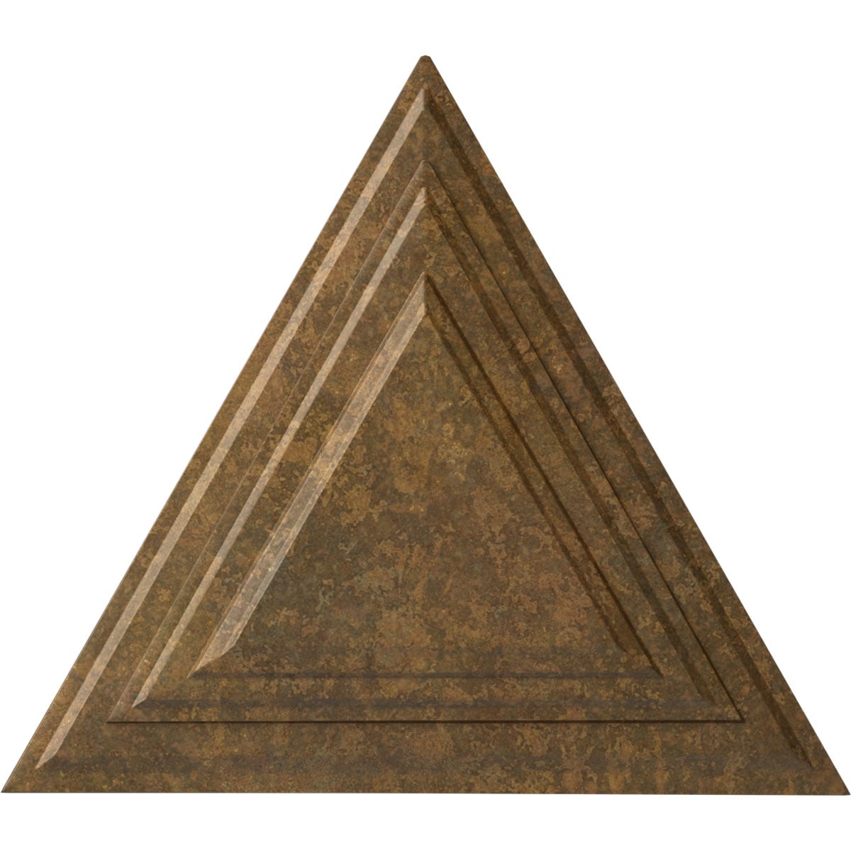Ekena Millwork CM19TGRZS Triangle 19-in W x 16.625-in L Rubbed Bronze Polyurethane Ceiling Medallion