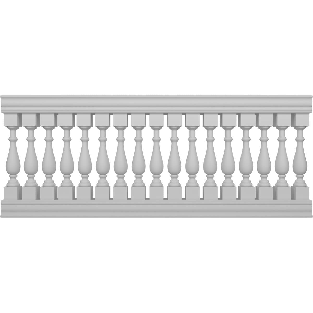 Ekena Millwork BALK41X096TRN FiberThane 8-Feet x 41-Inches Traditional Fiberglass Deck Rail Kit