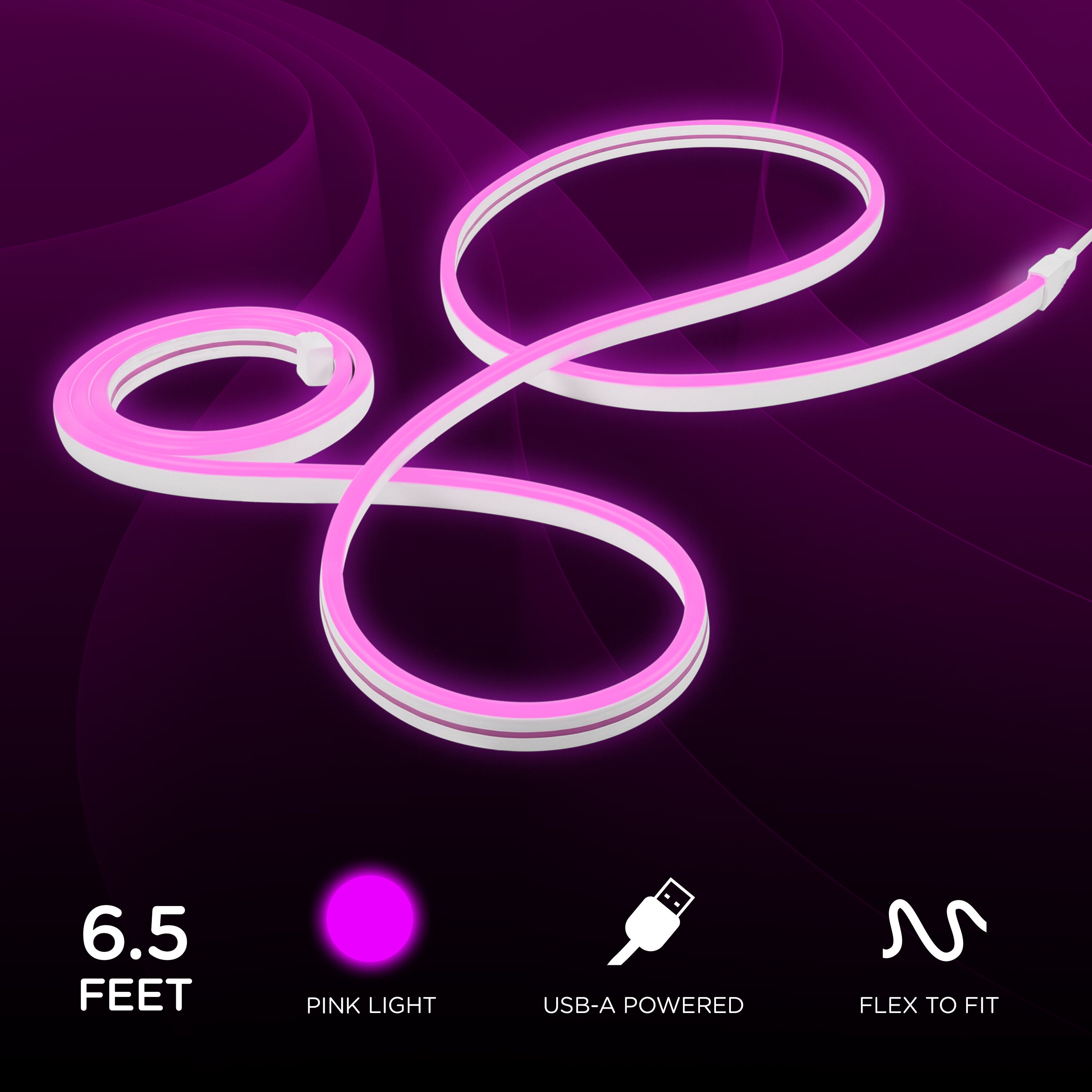 Govee - RGBIC LED Neon Rope Light for Desks 6.5ft - Mulit