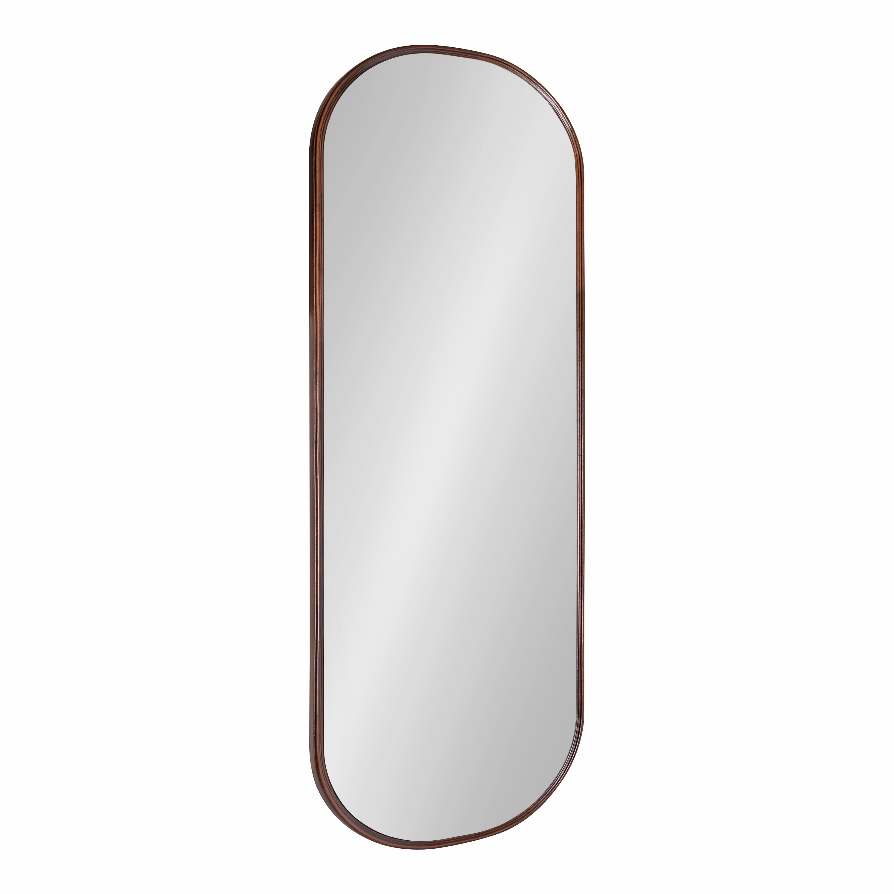 Kate and Laurel 220214 Caskill 15.88-Inches W x 48-Inches H Oval Bronze Framed Full Length Wall Mirror