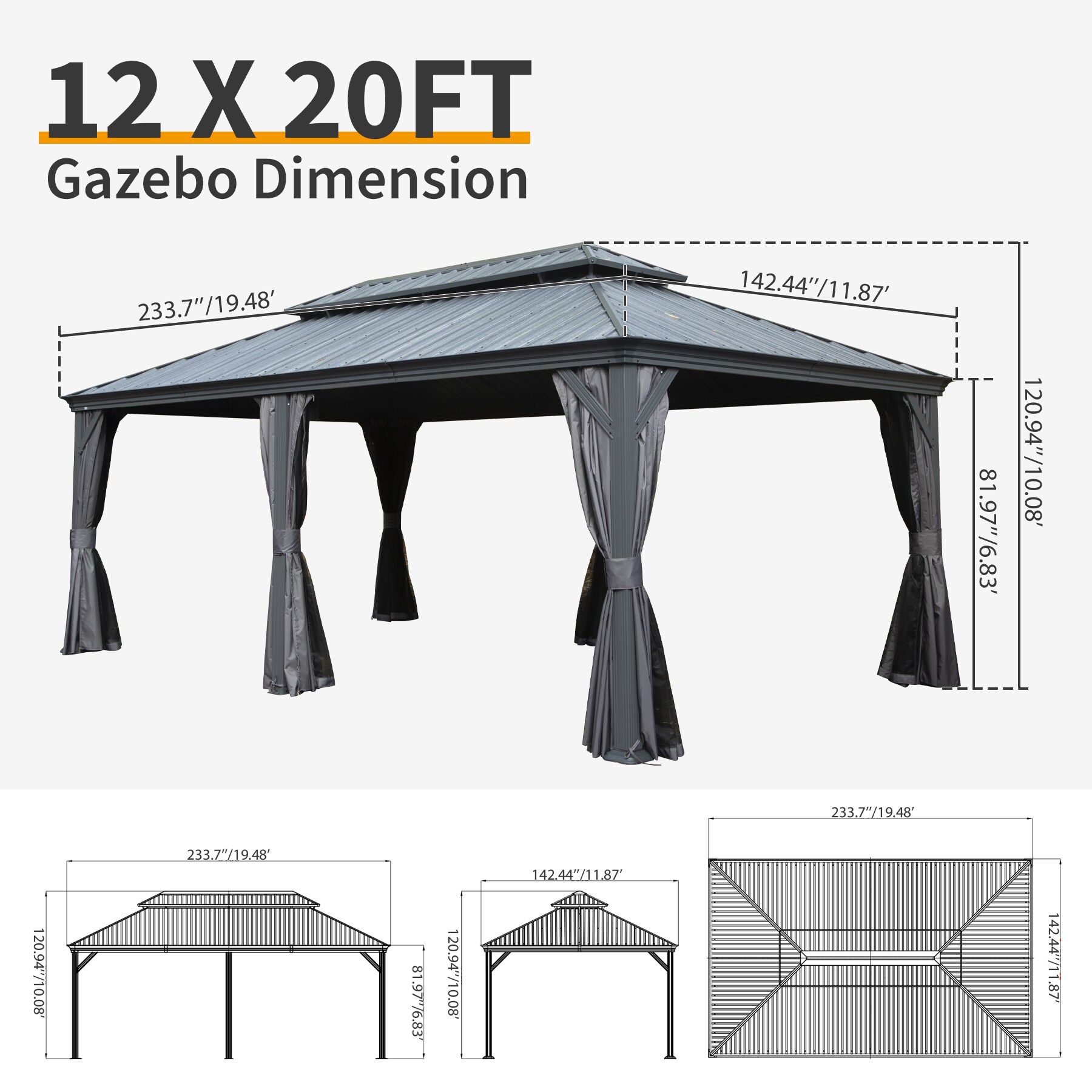 ToolCat LS2-44-HW Wood-Resin-Gazebos - View #8
