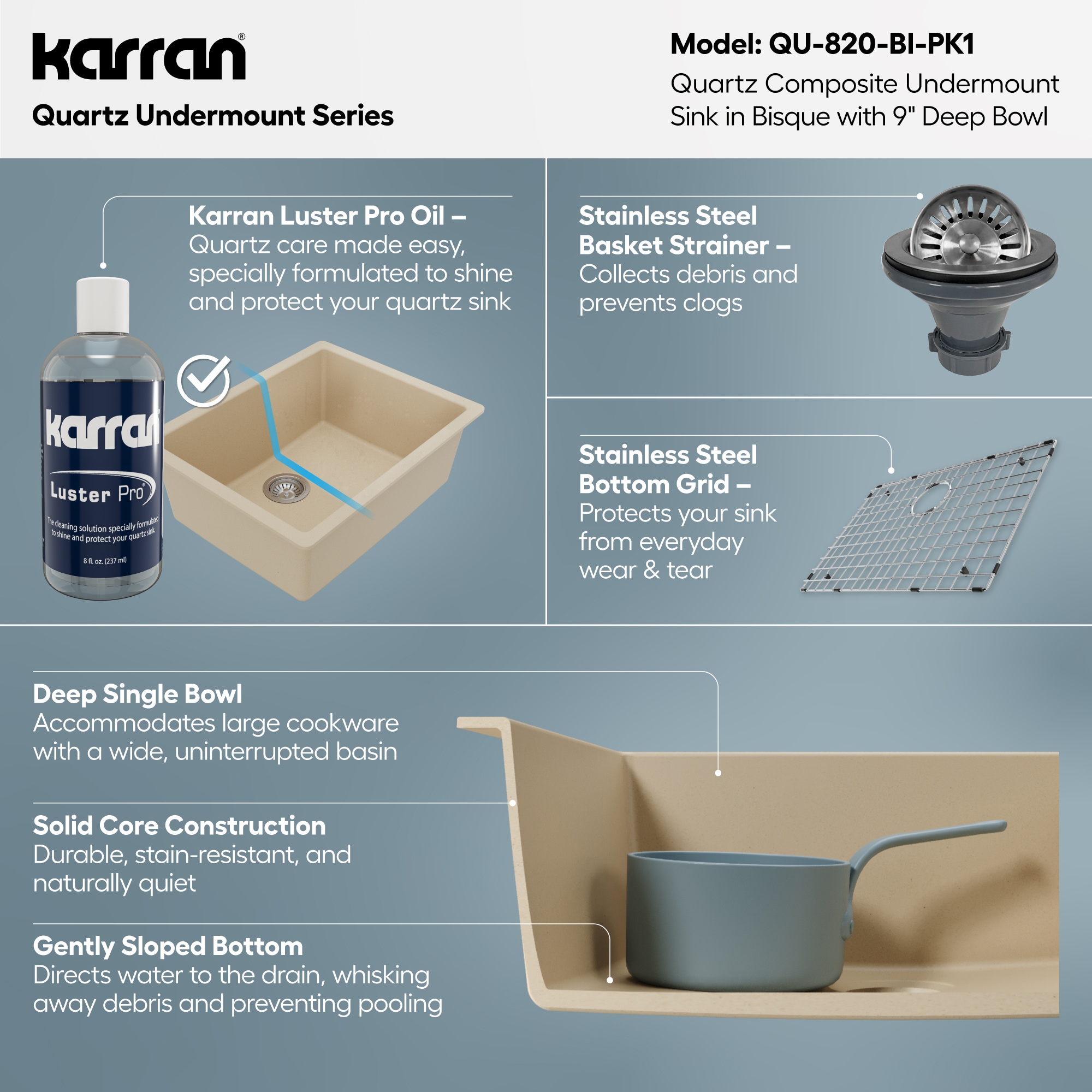 Karran QU-820-BI-PK1 Kitchen-Sinks - View #6