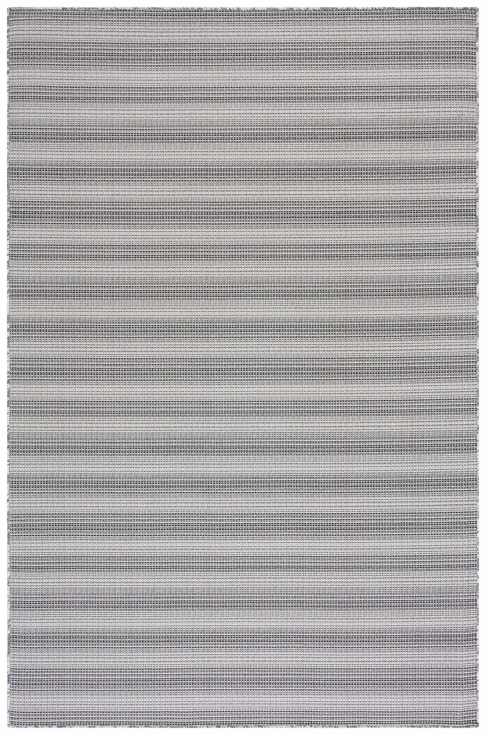 Hampton Black and Grey Hand-Knotted Wool Area Rug