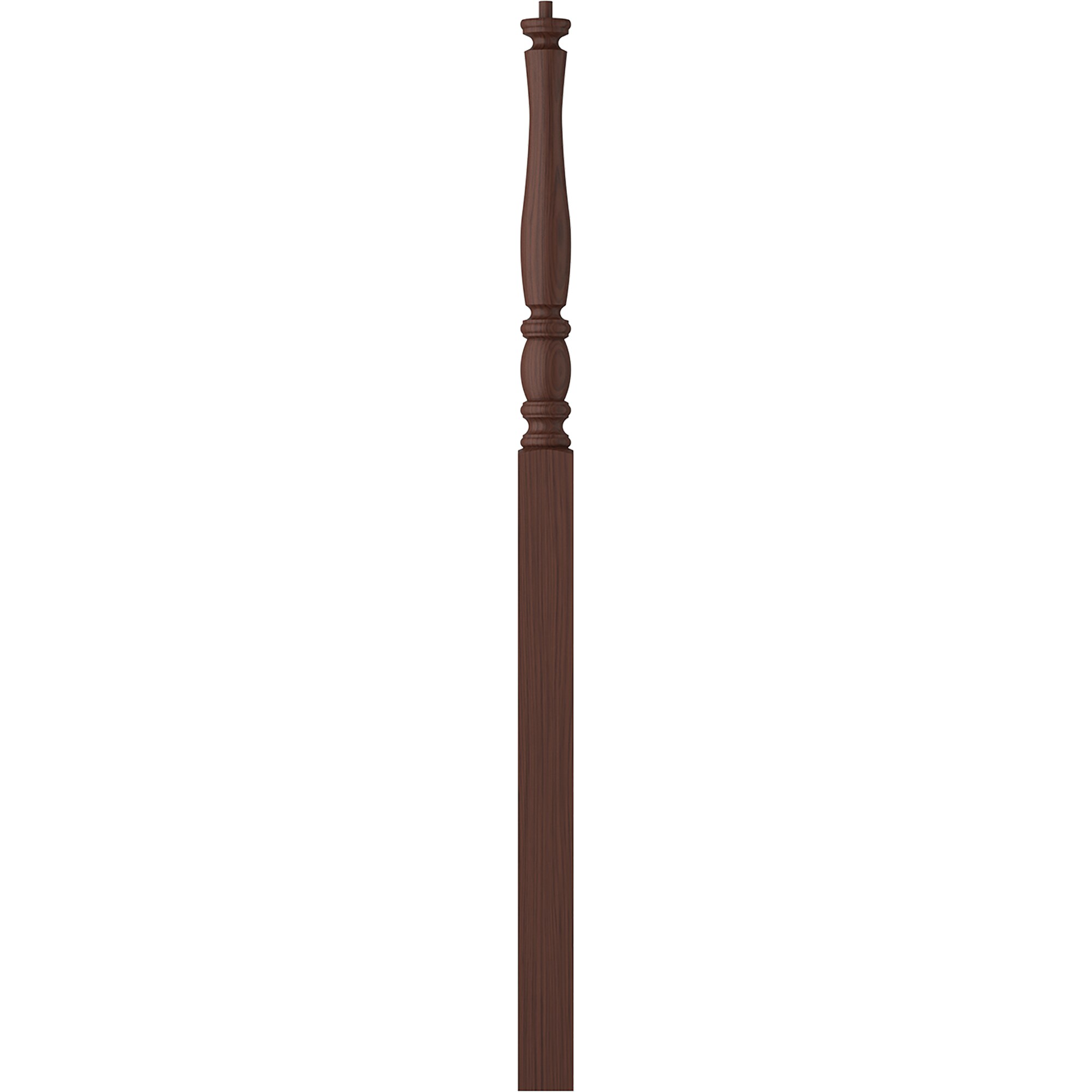 L.J. Smith Stair Systems LJP-3215-W LaSalle 3-in x 58-in Unfinished Walnut Intermediate Stair Newel Post