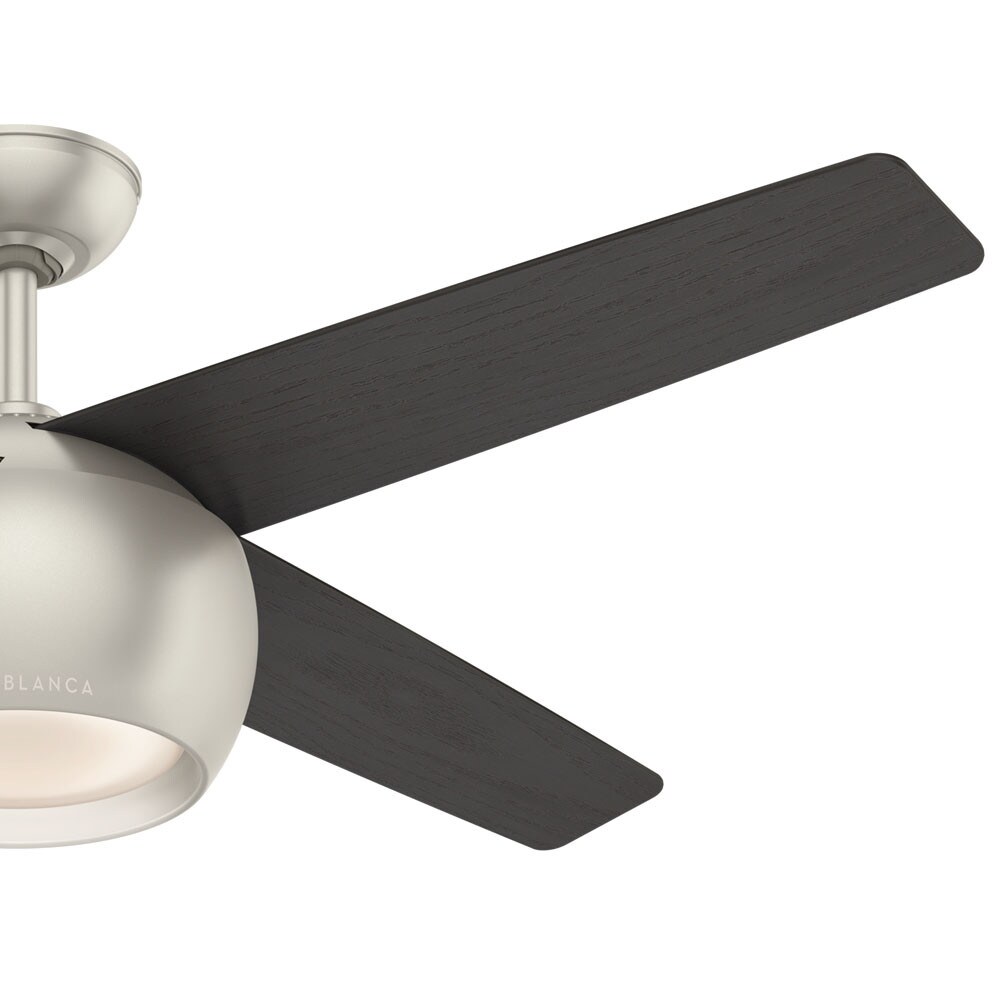 Casablanca Valby 54-in Matte Nickel Indoor Ceiling Fan with Wall-Mounted Remote (4-Blade)
