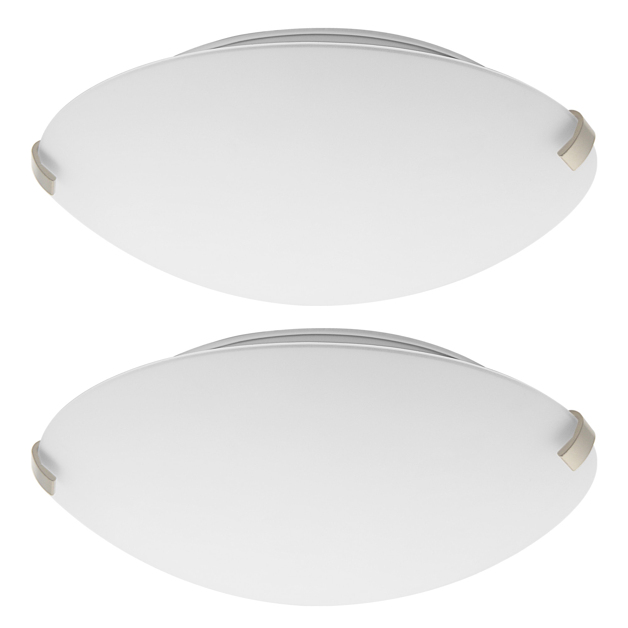 Homdec 2-Pack Flush Mount Light 2-Light 13-in White LED Flush Mount ...