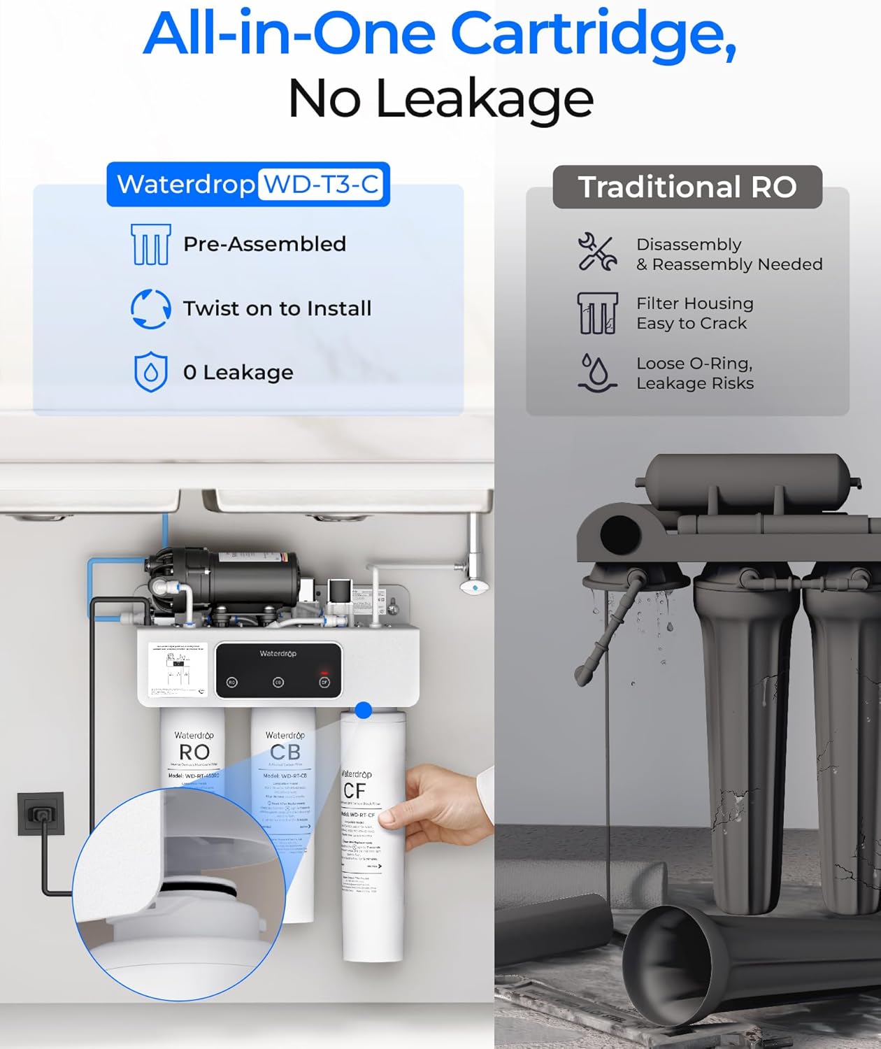 Waterdrop BL-WD-T3-RC Under-Sink-Filtration-Systems - View #6