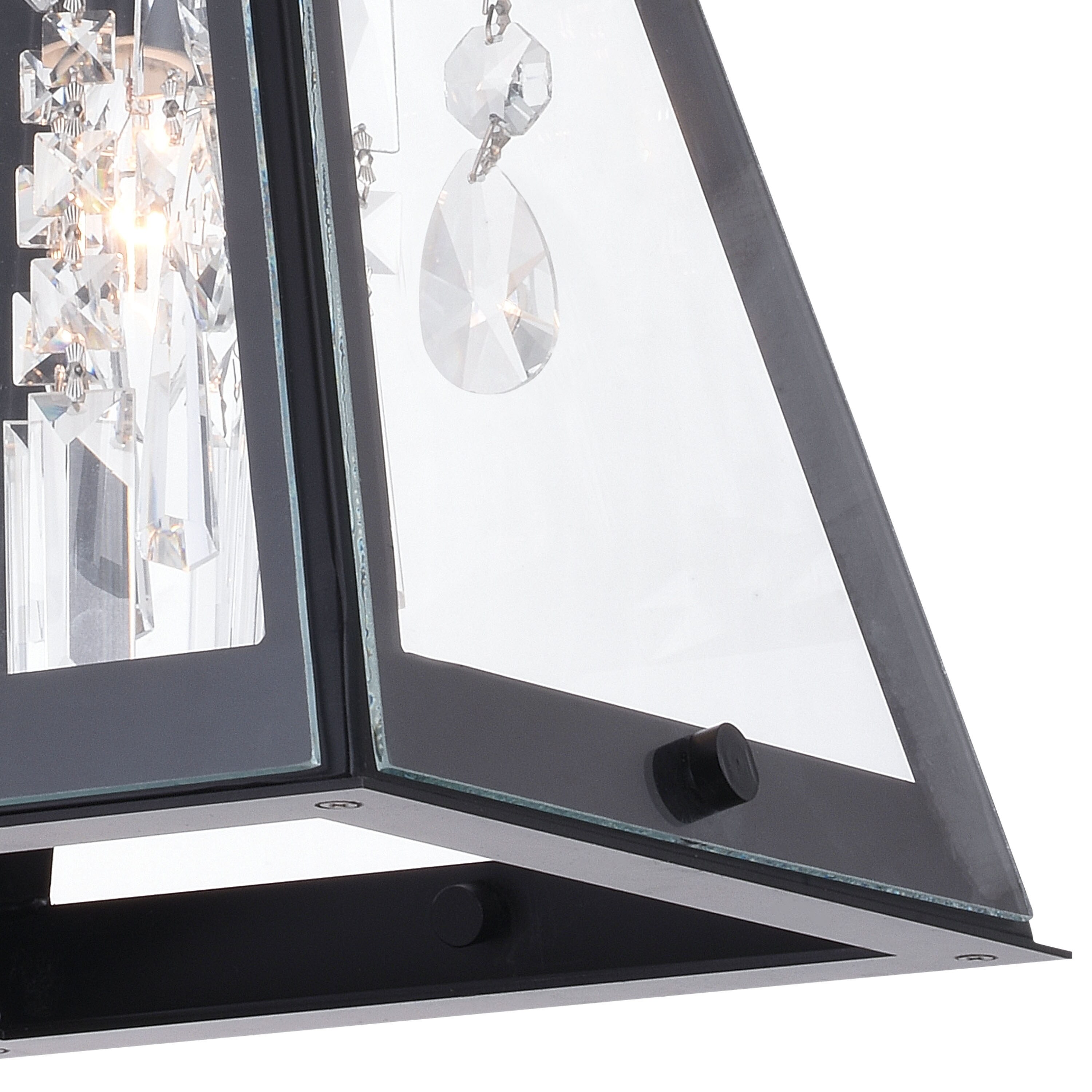 Tremont Matte Black and Bronze Glass Pendant Light