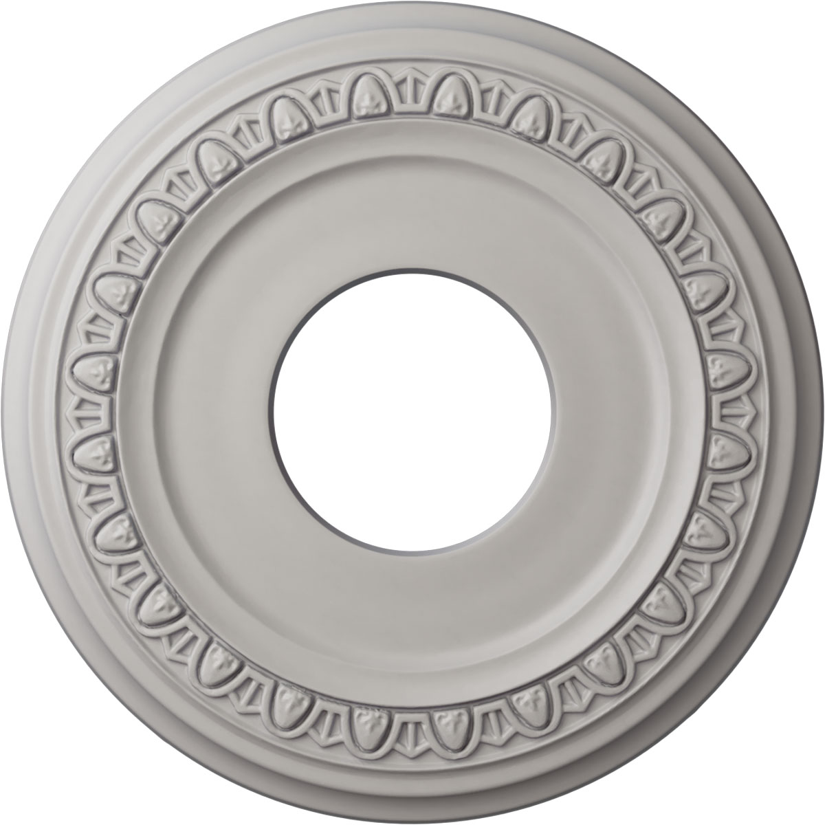 Ekena Millwork CM12JAUWF Jackson 12.25-in W x 12.25-in L Painted Ultra Pure White Polyurethane Whole Ceiling Medallion