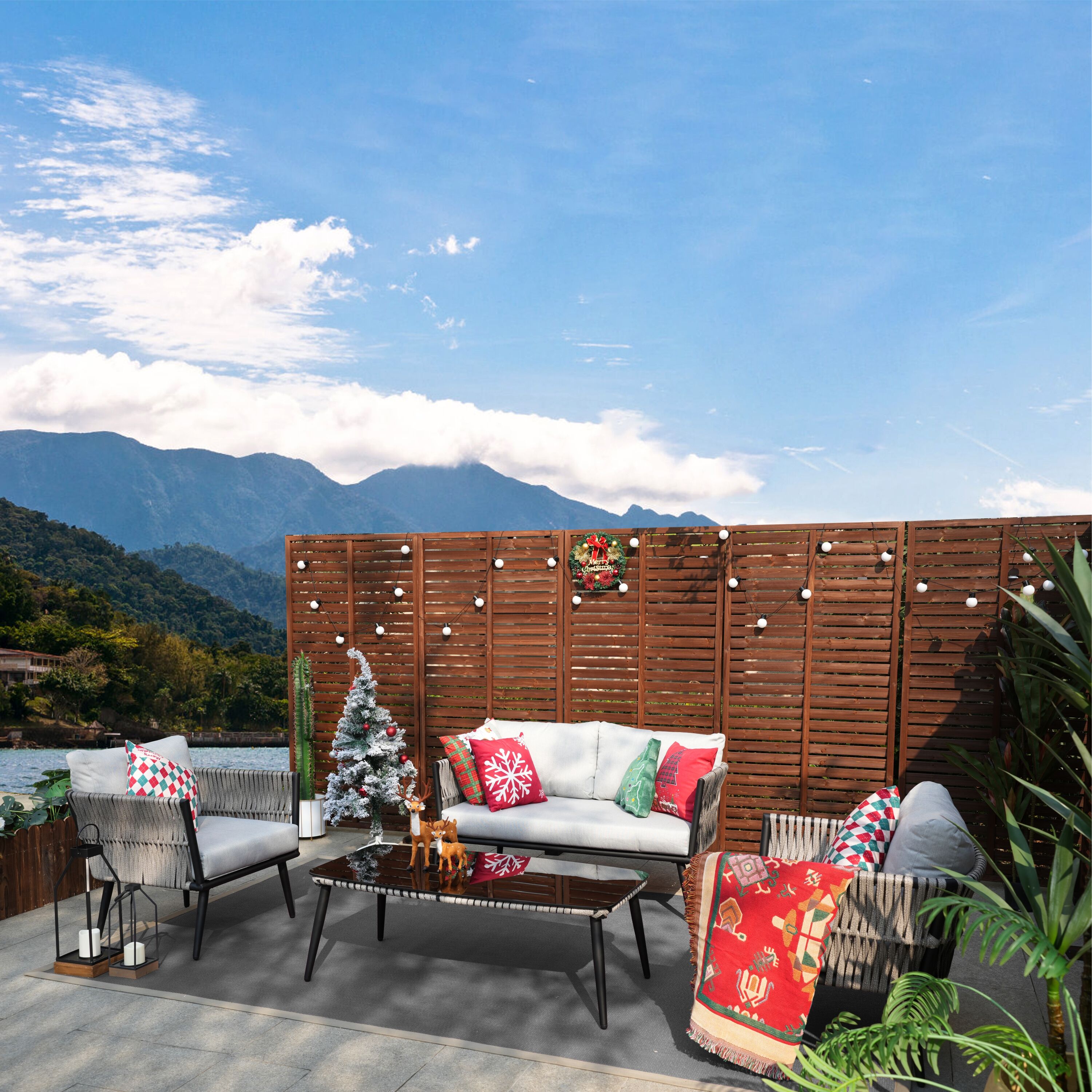 Direct Wicker DWS-1649B-BE Patio-Conversation-Sets - View #2