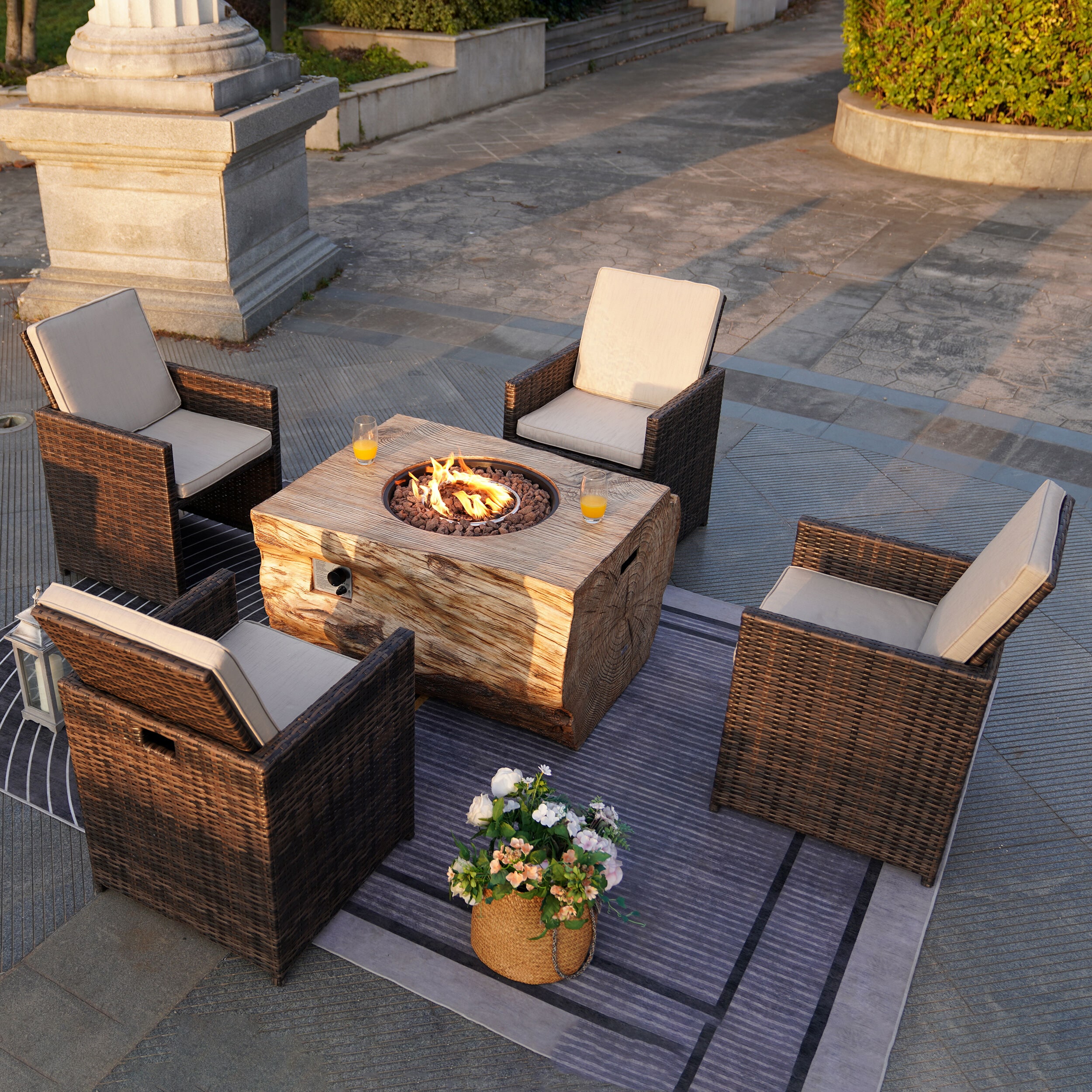 Moda Furnishings MAG-2170-3234B Patio-Conversation-Sets - View #3