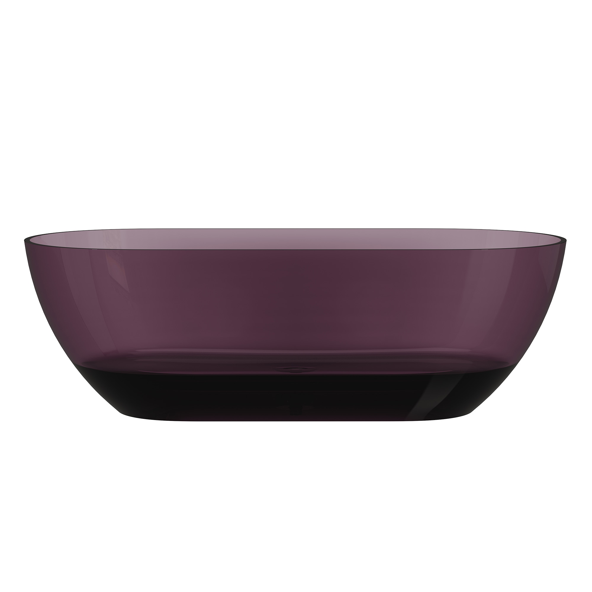 CASAINC CA06013RZPD69PP 29.5-in x 68.9-in Purple Polyresin Oval Freestanding Soaking Bathtub with Drain ( Center Drain )