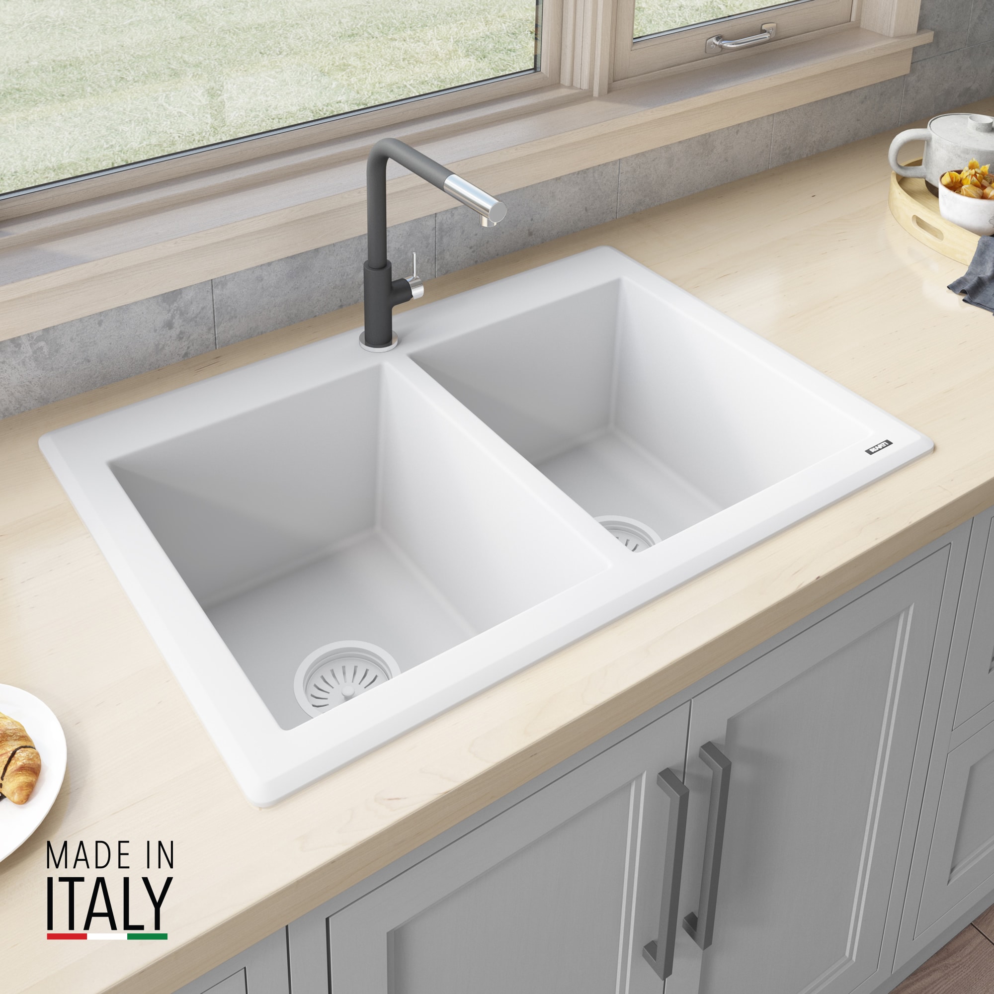 Ruvati RVG1388WH Kitchen-Sinks - View #4