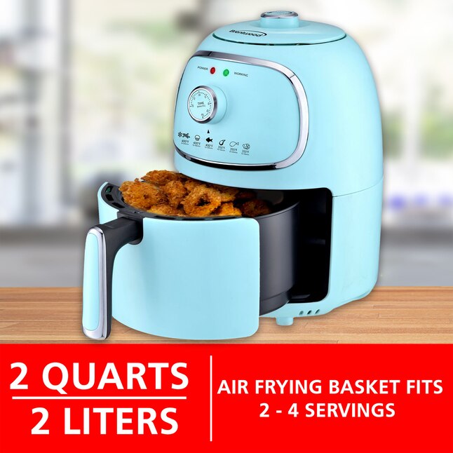 brentwood Brentwood AF-202BL 2 Quart Small Electric Air Fryer Blue with  Timer and Temp Control - Oil-less Cooking, Ready Light Indicator in the Air  Fryers department at