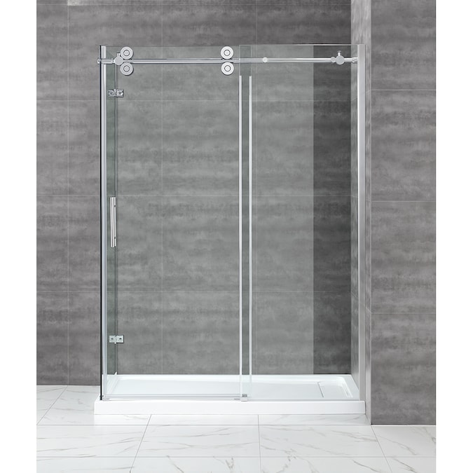 OVE Decors Sydney 32in Chrome Shower Side Panel in the Shower Glass Replacement Panels