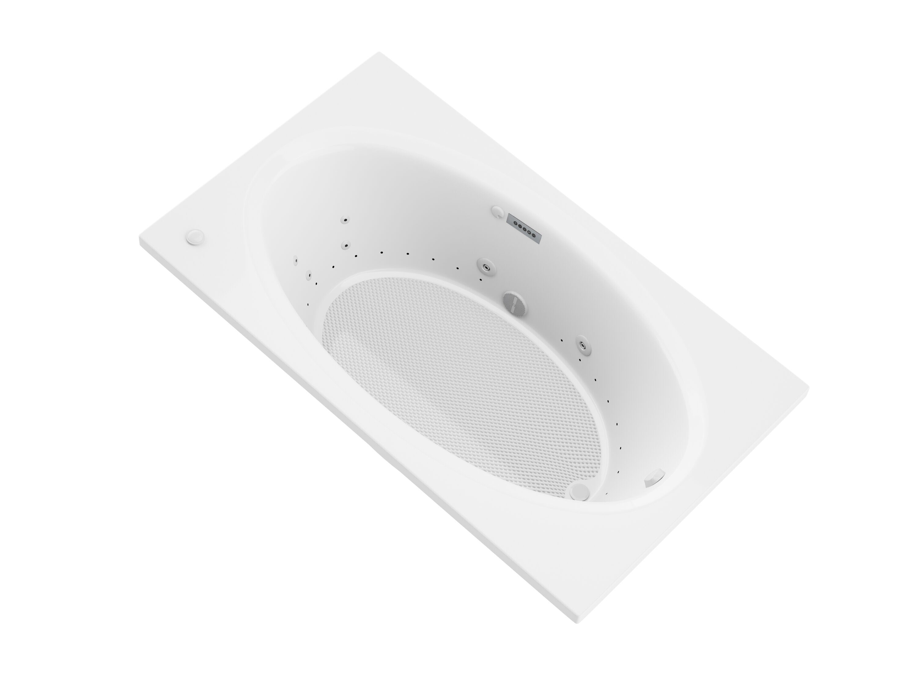 Partridge 41.375-in x 71.25-in White Acrylic Oval Drop-In Whirlpool and Air Bath Combination Tub Drain (Right Drain) | - Endurance LS4272VDRX