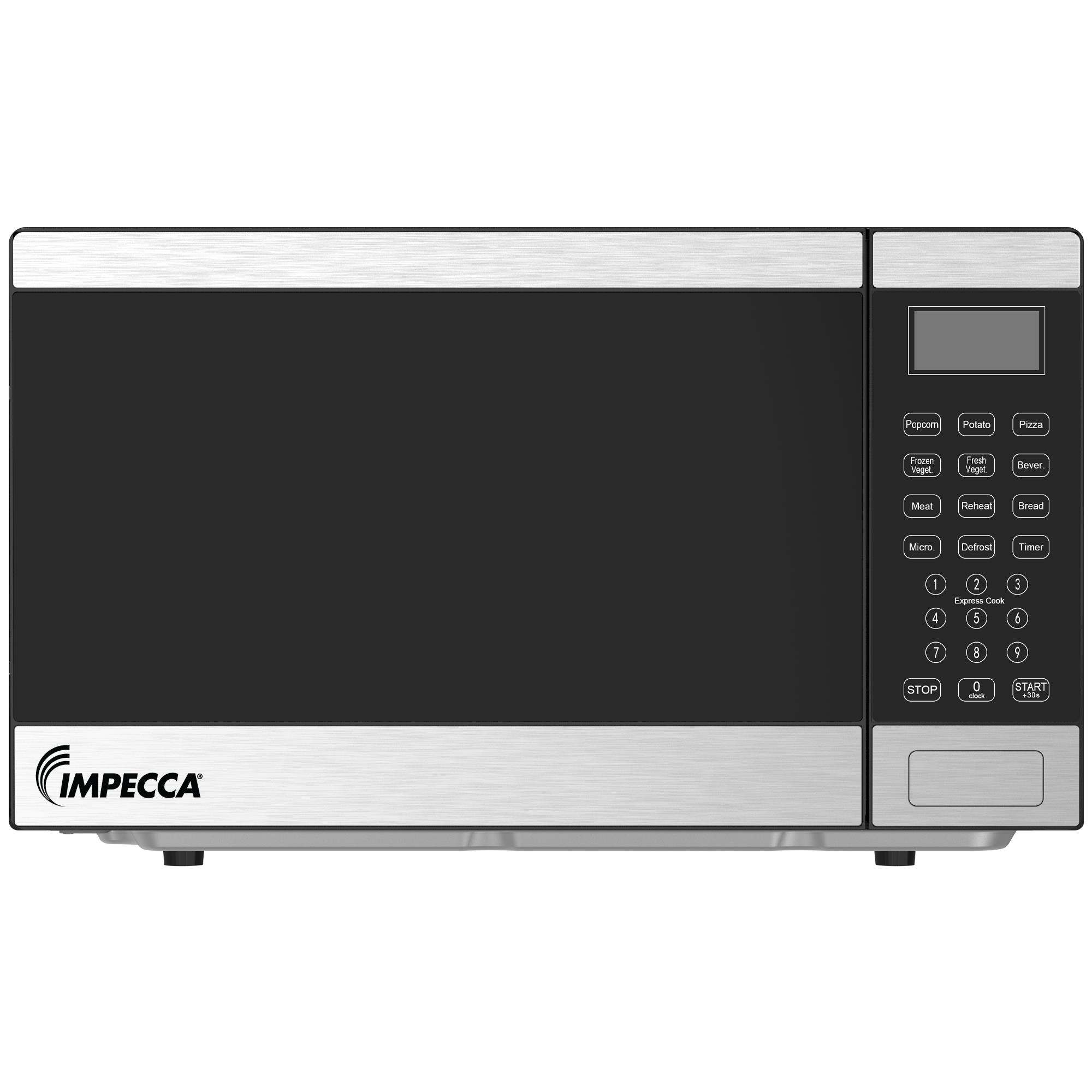 Impecca WCM0992ST697 0.9-cu ft Small (Less than 1.5-cu ft) 900 -Watt Countertop Stainless Steel )