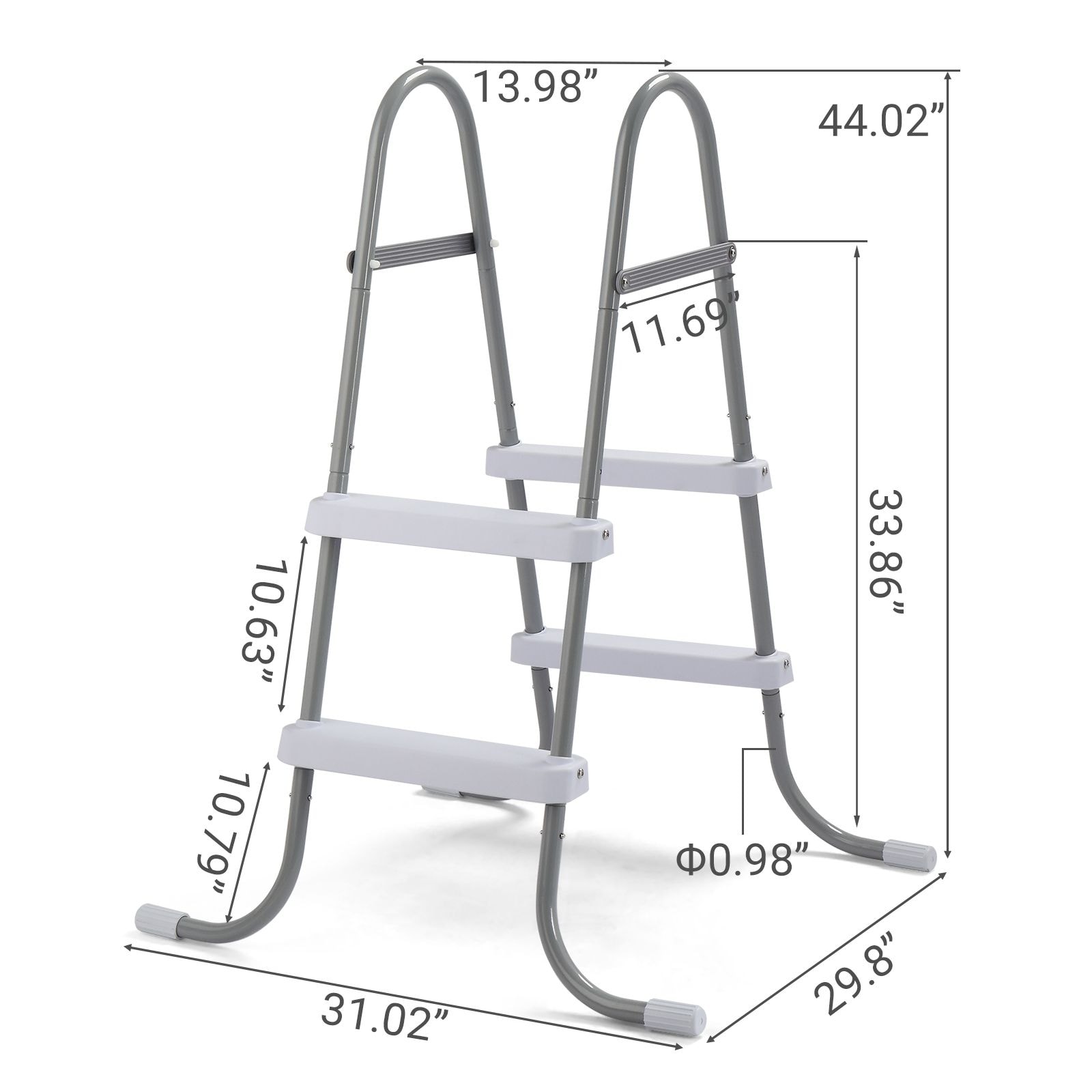 JUSHUA MT-7RZE68 Above-Ground-Pool-Lad-Steps - View #4