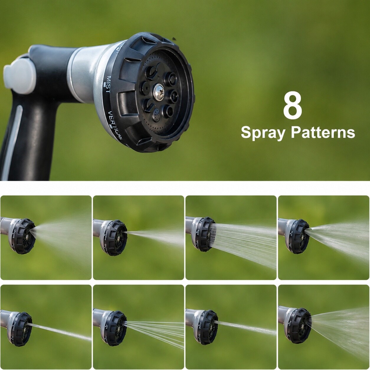 Etokfoks Sprayer with 8 Spray Patterns High Pressure Thumb Control Fits ...