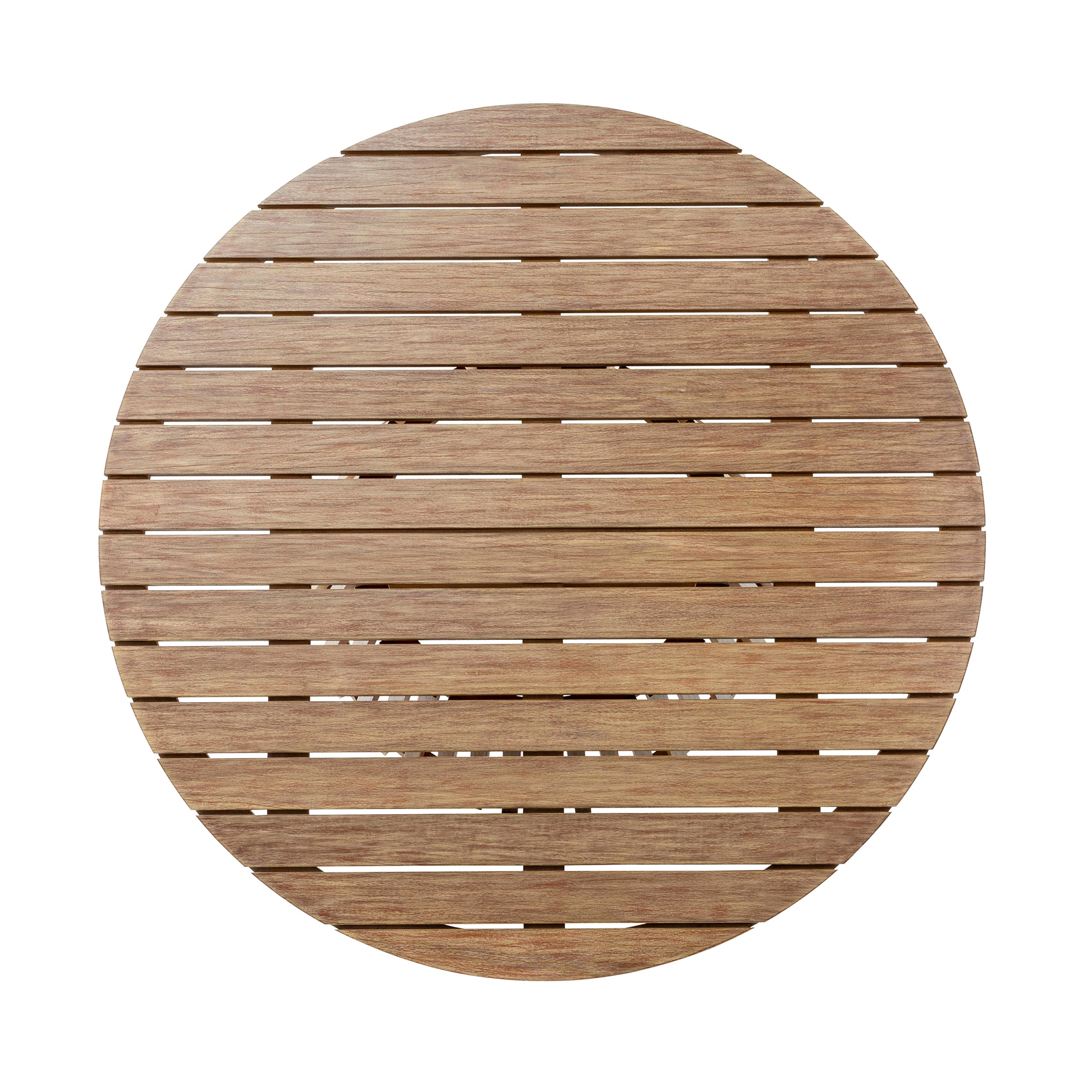 Escondido 55" Round Light Eucalyptus Outdoor Dining Table
