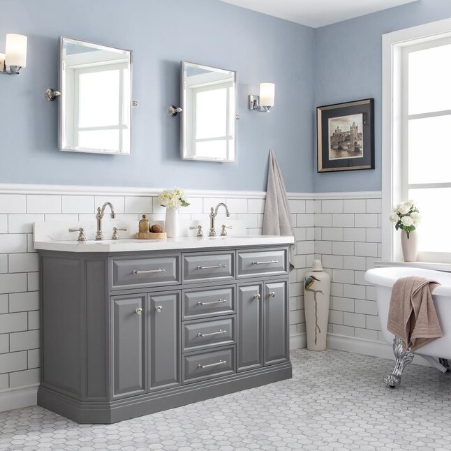 Double Sink Bathroom Vanity, Bath Vanity With Quartz Top
