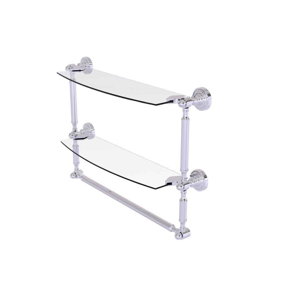 Allied Brass DT-34TB/18-PC Dottingham Polished Chrome 2 -Tier Wall mount Bathroom Shelf ( 18-in x 15-in x 5-in )
