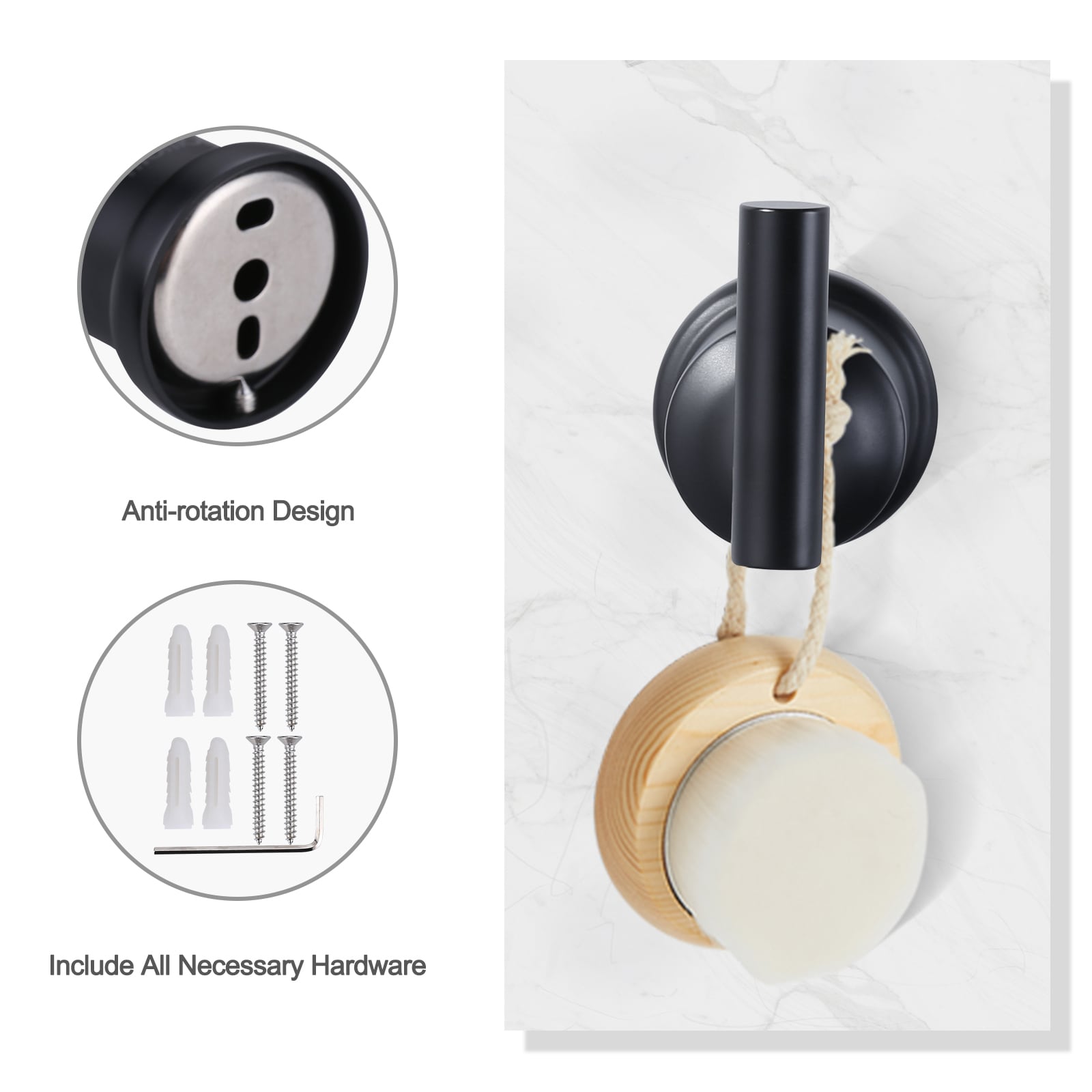 WOWOW 4030601BX2-LW Robe-Hooks - View #5