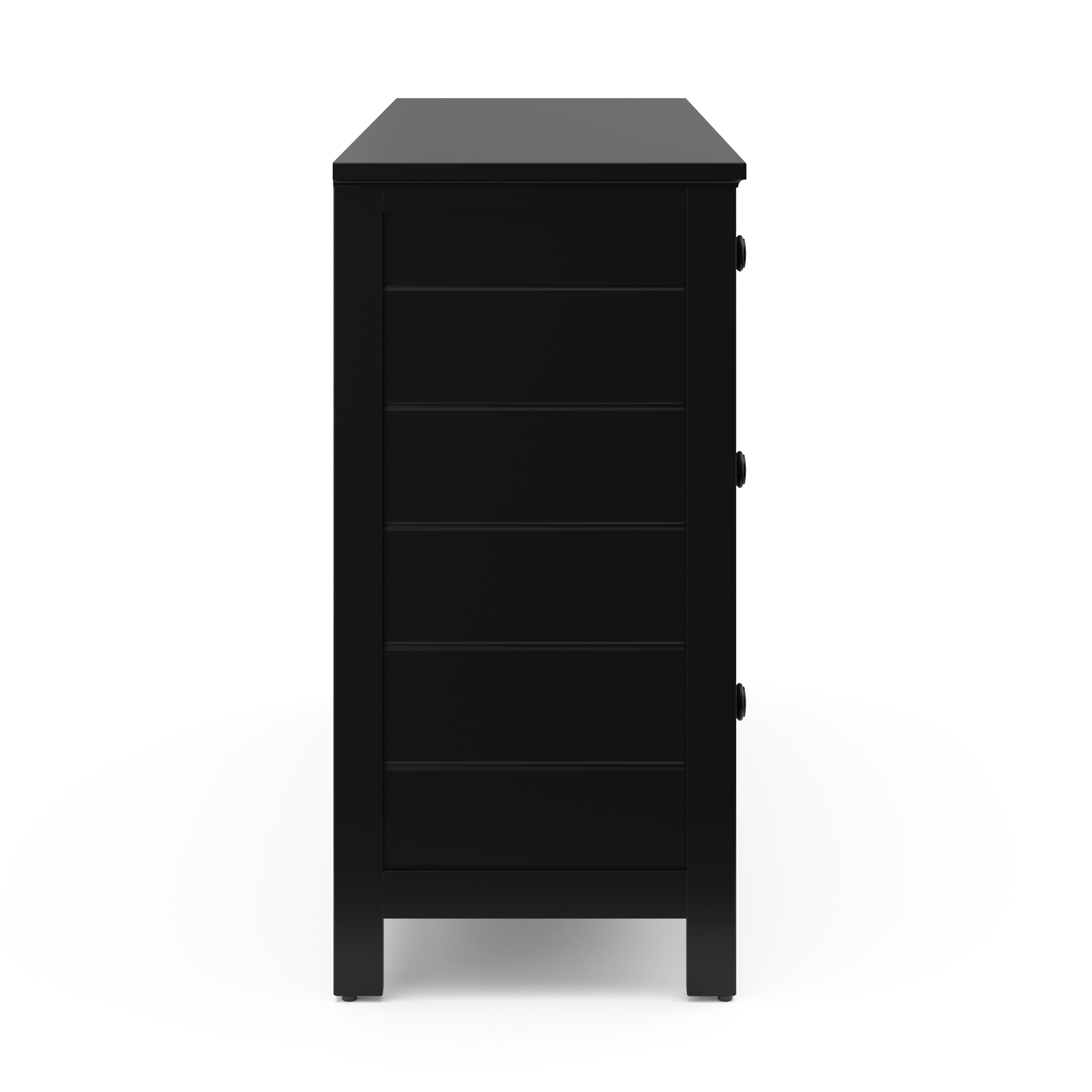 Storkcraft Moss Black 6-Drawer Double Dresser with Deep Drawers