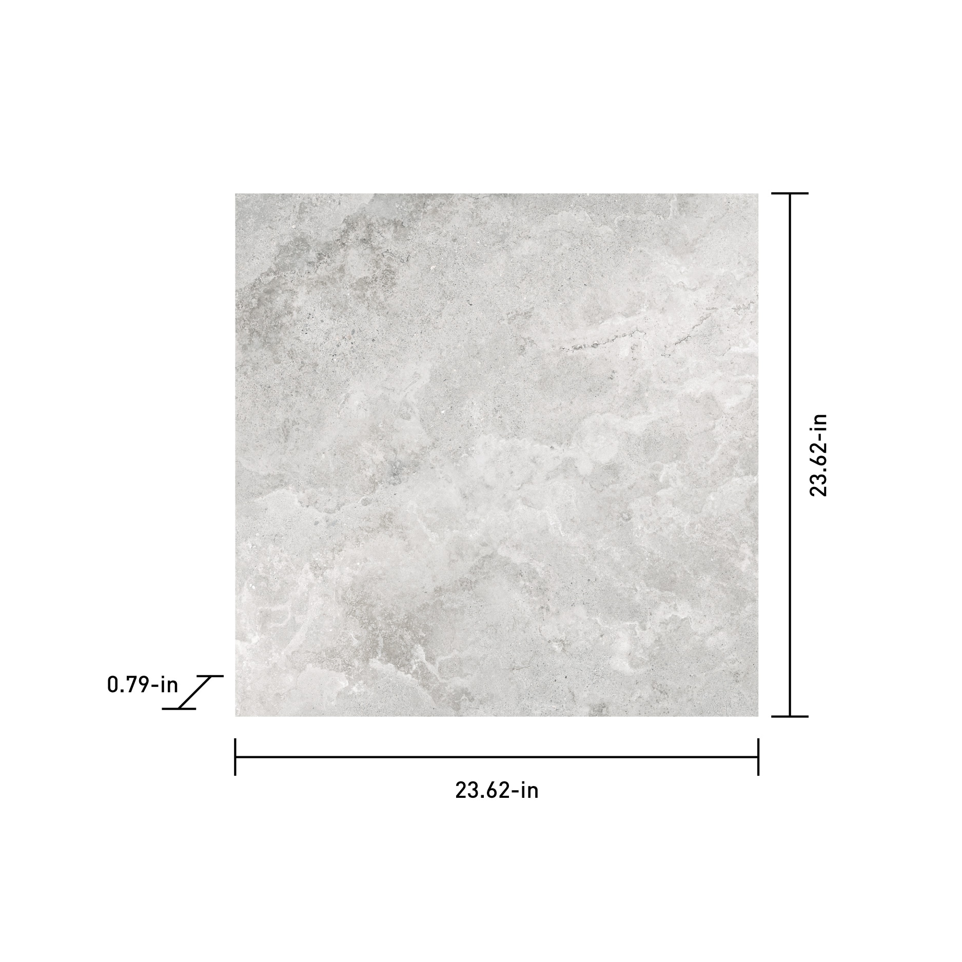 Satori 24-in L x 24-in W x 0.79-in H Square Valor Ash Porcelain Paver