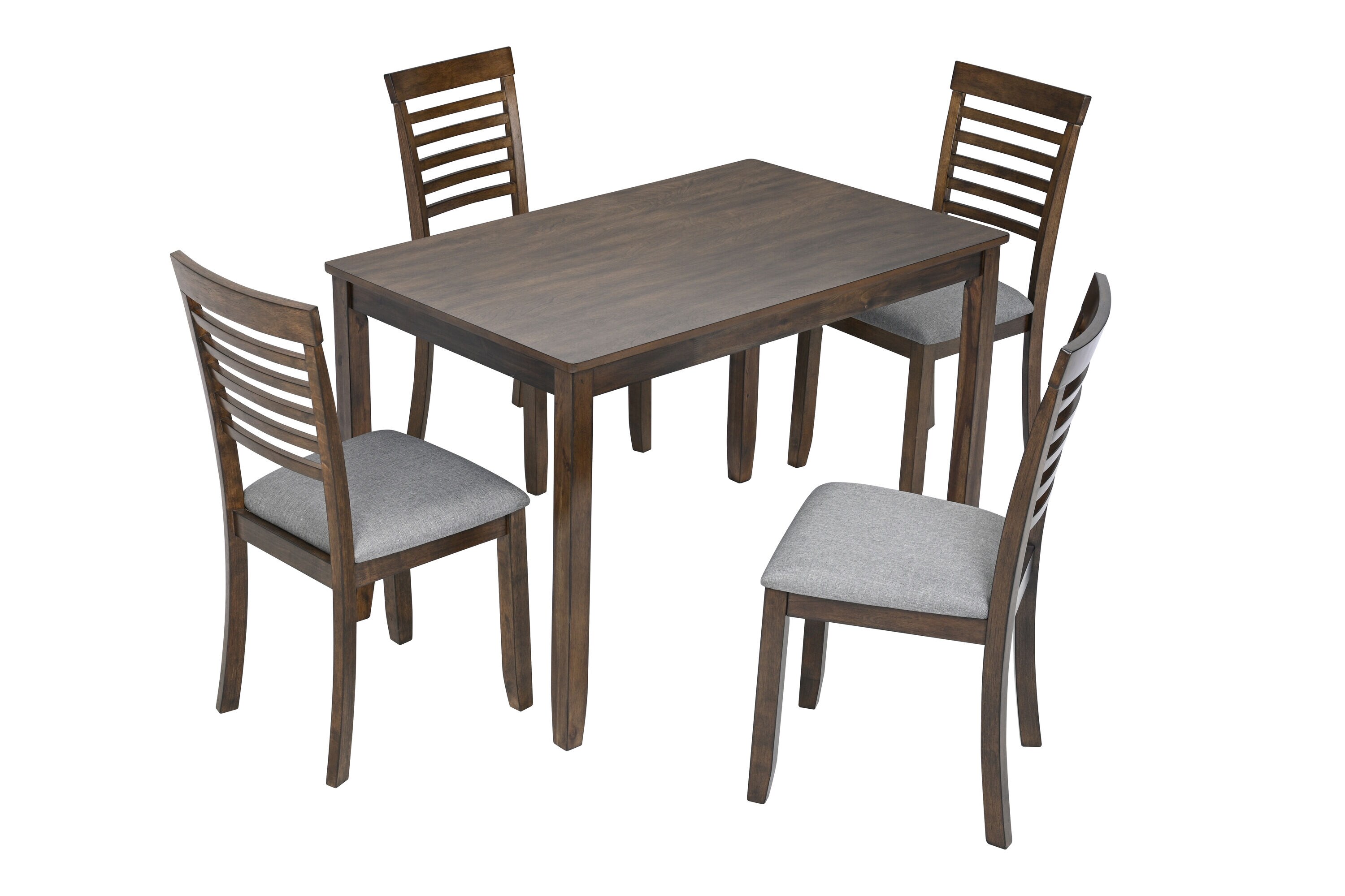 Siavonce XH00017 Walnut Contemporary/Modern Dining Room Set with Rectangular Table ( Seats 4 )