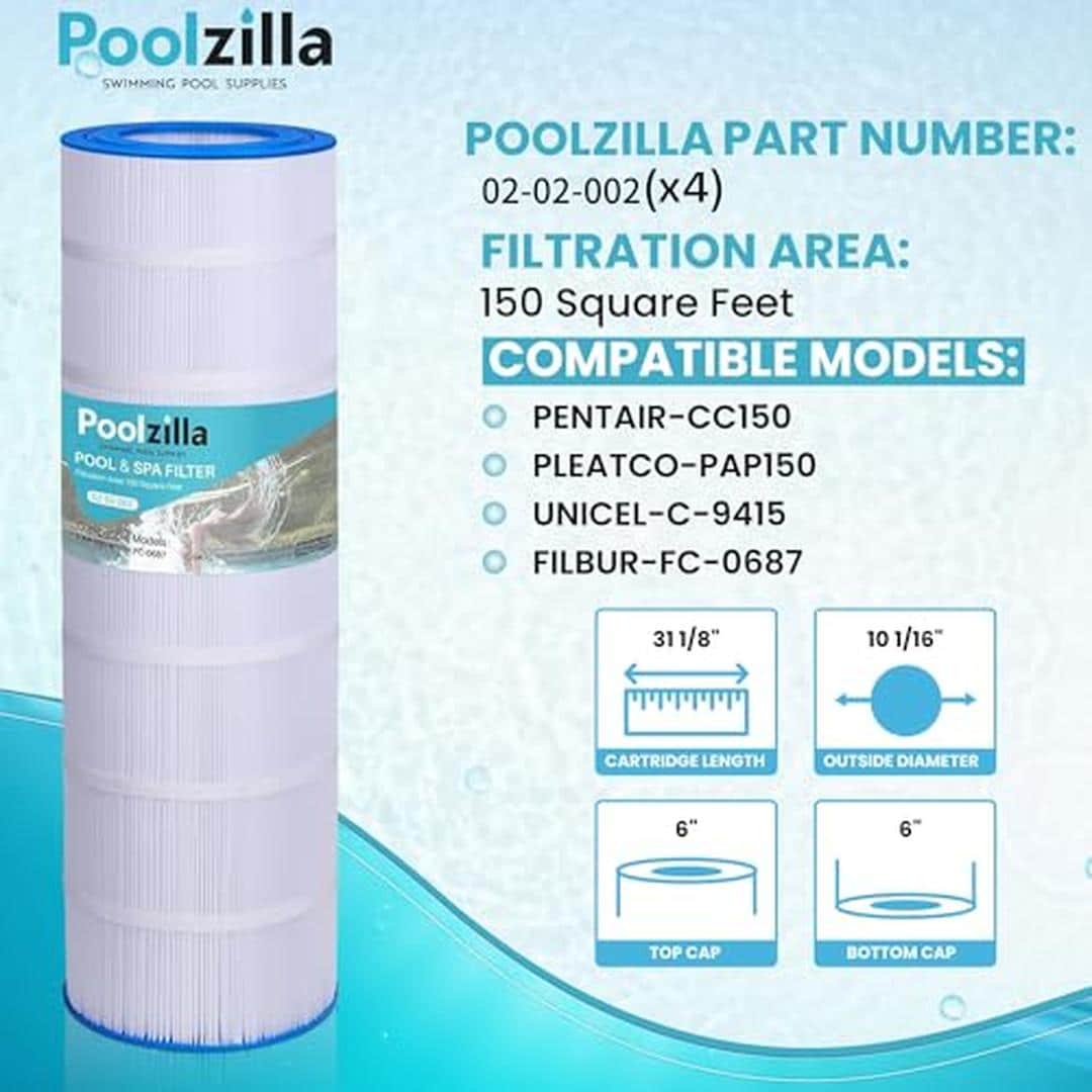 Poolzilla PZ-PLF150A-4PC Pool-Filter-Skim-Sys-Parts - View #2