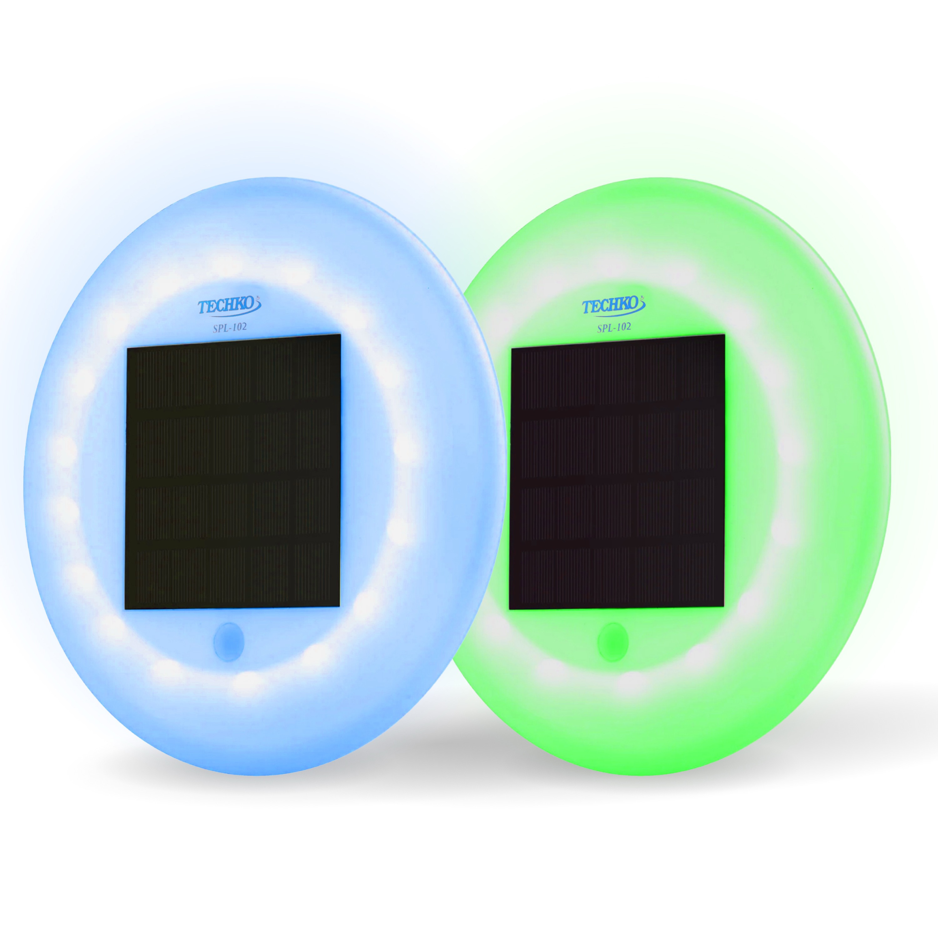 TECHKO SPL-102 Outdoor Solar Floating Pool Light Multi-color 4 -Watt, 4 W Equivalent Color changing LED Pool Light
