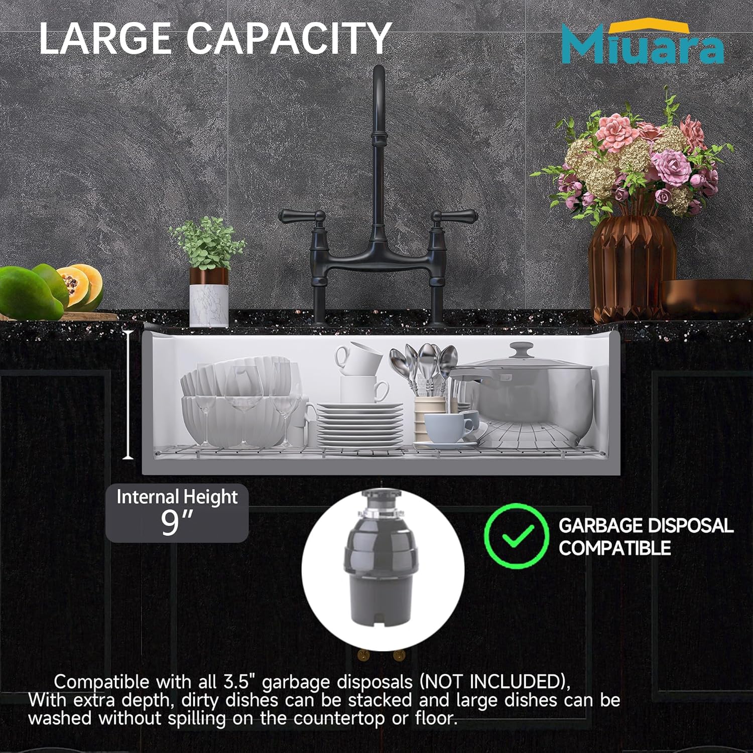 Miuara MH-331810-W Kitchen-Sinks - Thumbnail View #4