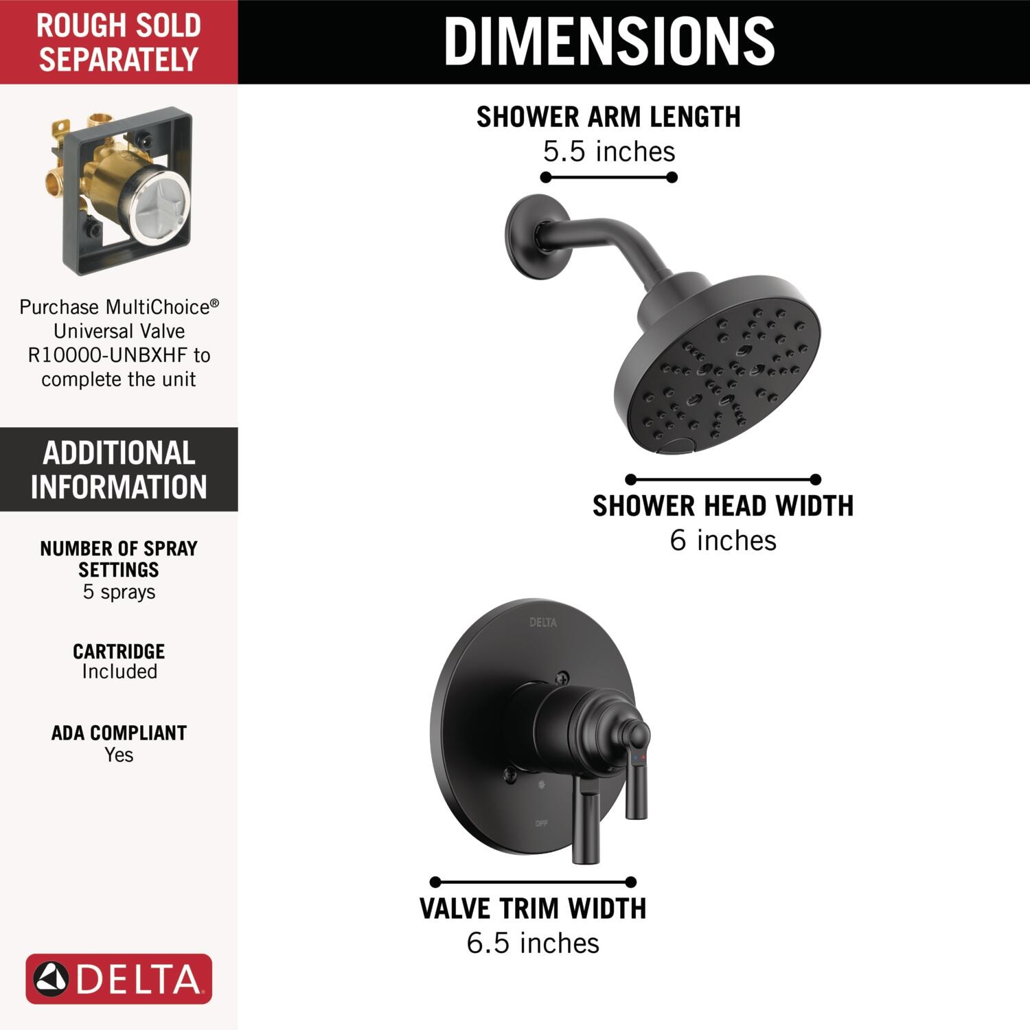Delta T17235-BL Tub-Shower-Faucets - View #3