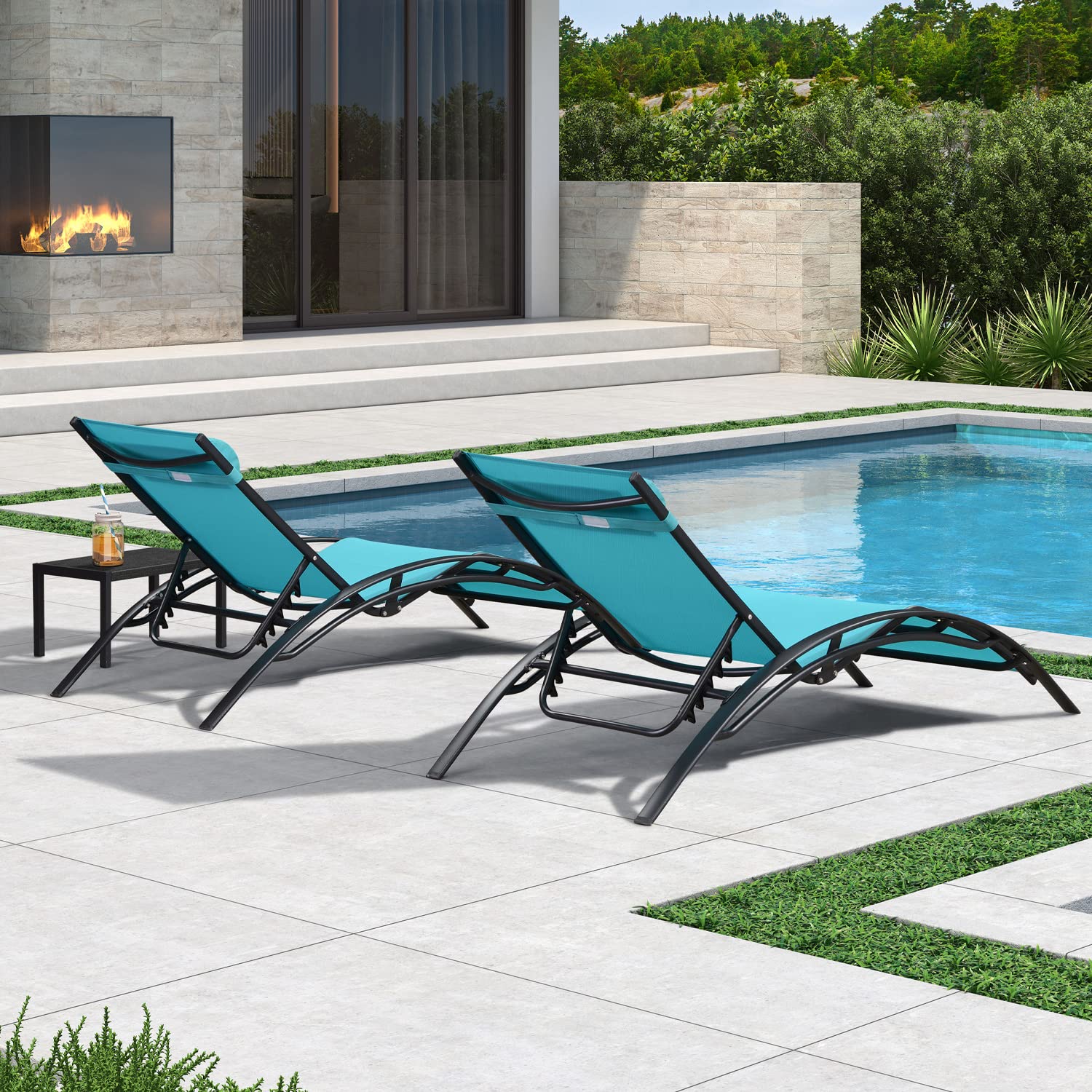 PURPLE LEAF LSMCLS01-XXL-BL-4PC Patio-Chairs - View #2