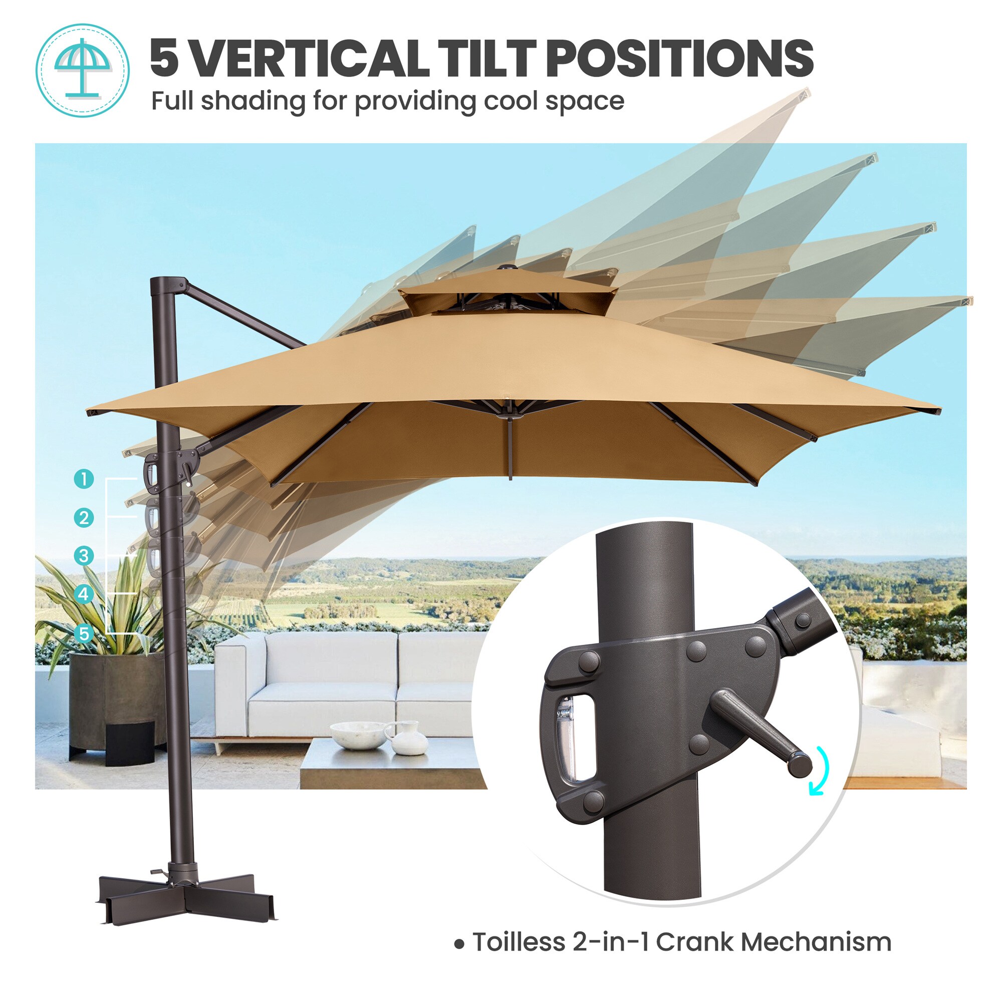 Crestlive Products CL-PU053TAN Umbrellas-2 - View #4