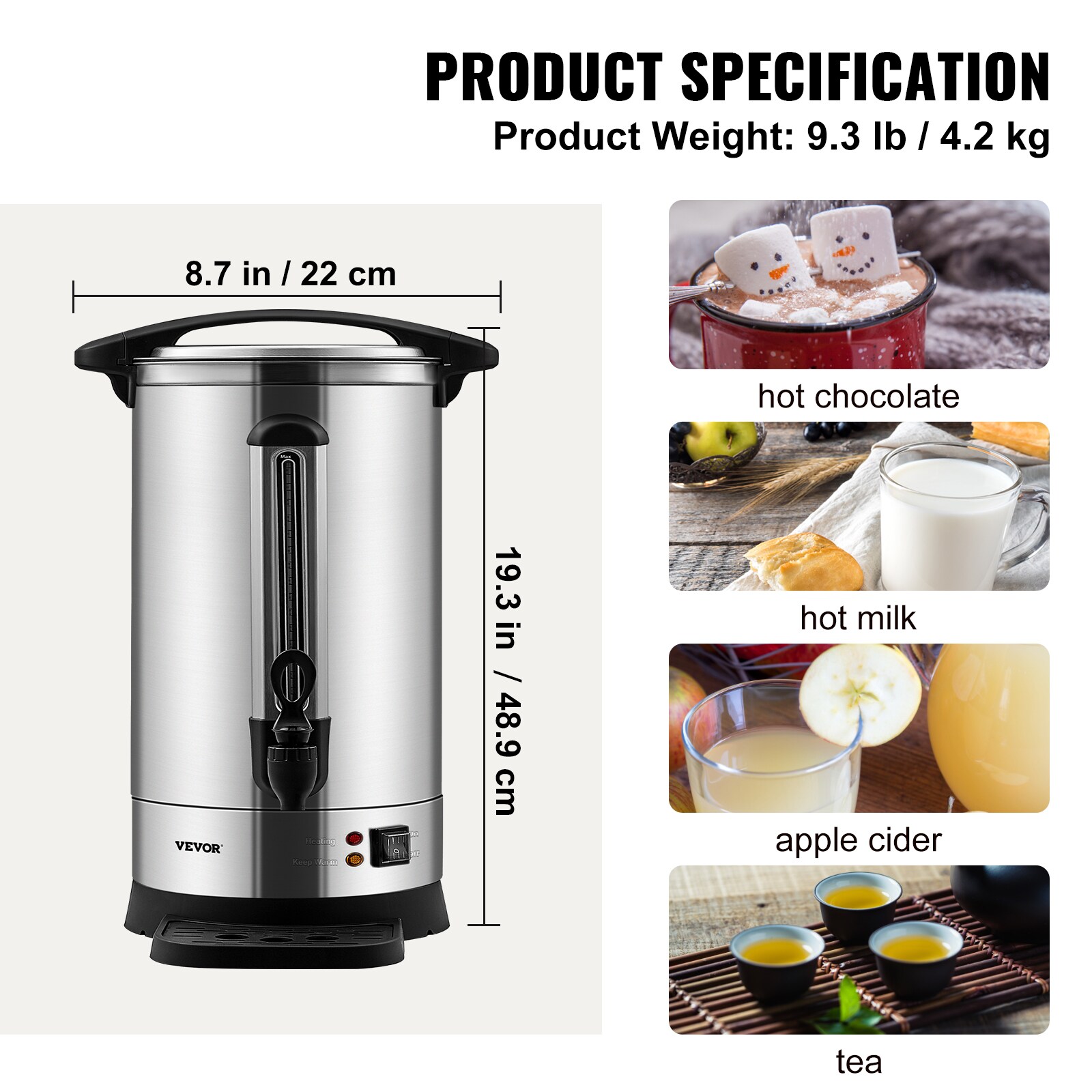 VEVOR BSYKF65SUS304P18XV1 Coffee-Makers - View #8