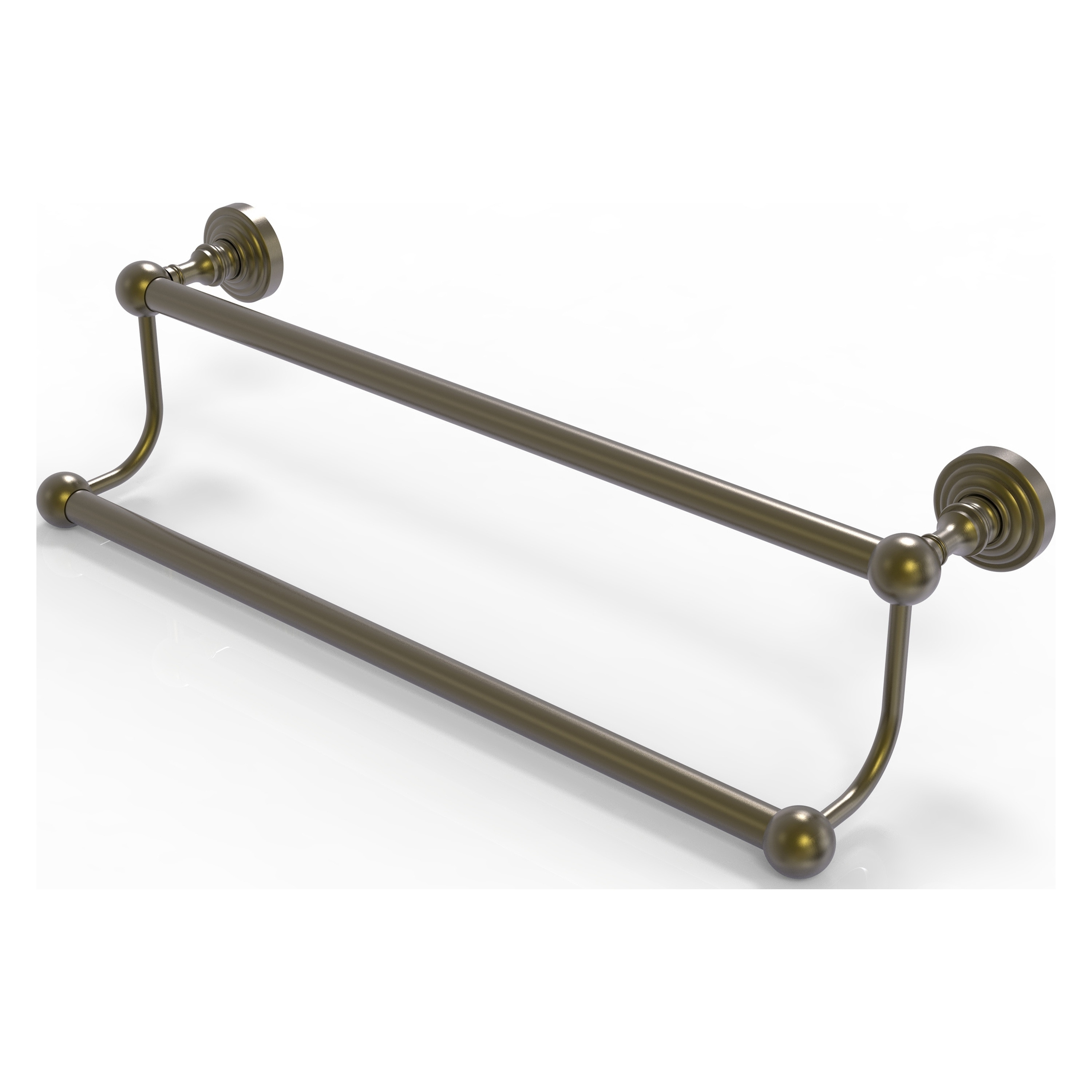 Allied Brass WP-72/24-ABR Waverly Place 24-in double Antique Brass Wall mount Double Towel Bar