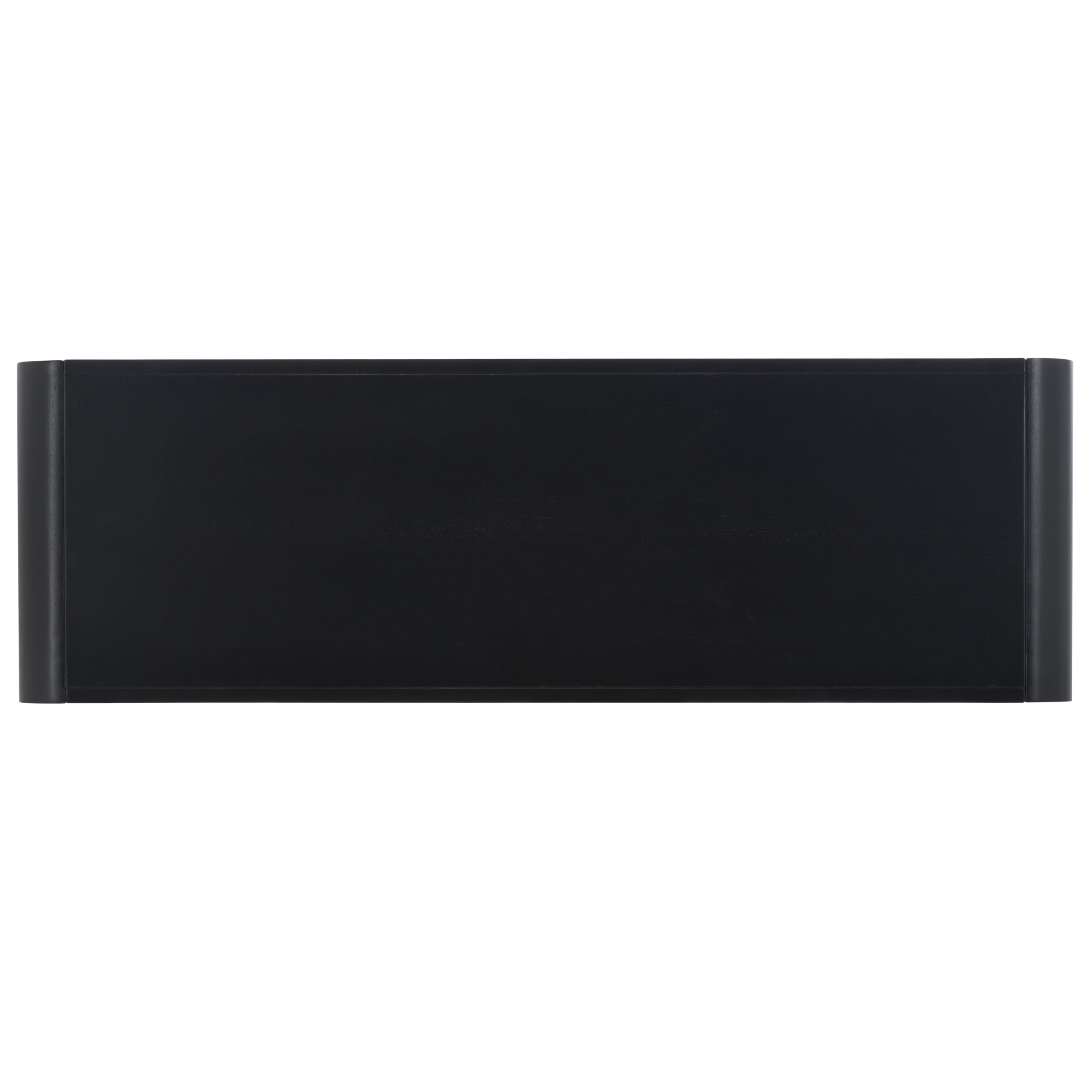 Omara Sleek Black Solid Wood 53'' Modern Console Table with Storage
