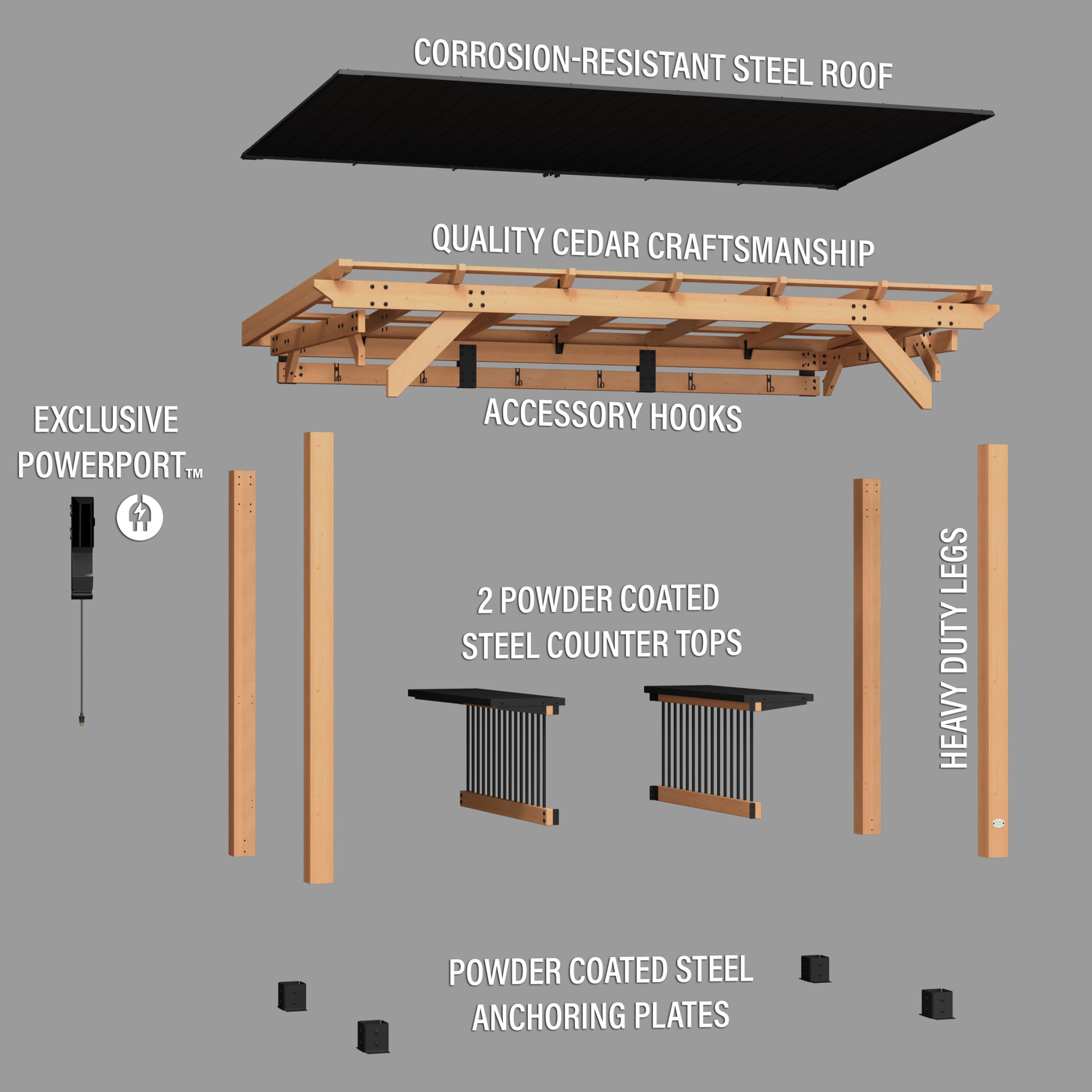 Backyard Discovery 2206083COM Wood-Resin-Gazebos - View #17