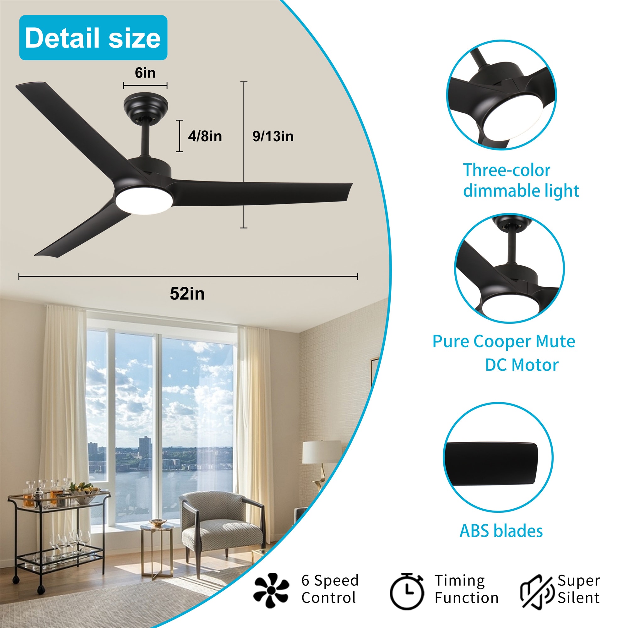 BABOOM BOM-316282-OR Ceiling-Fans - View #4
