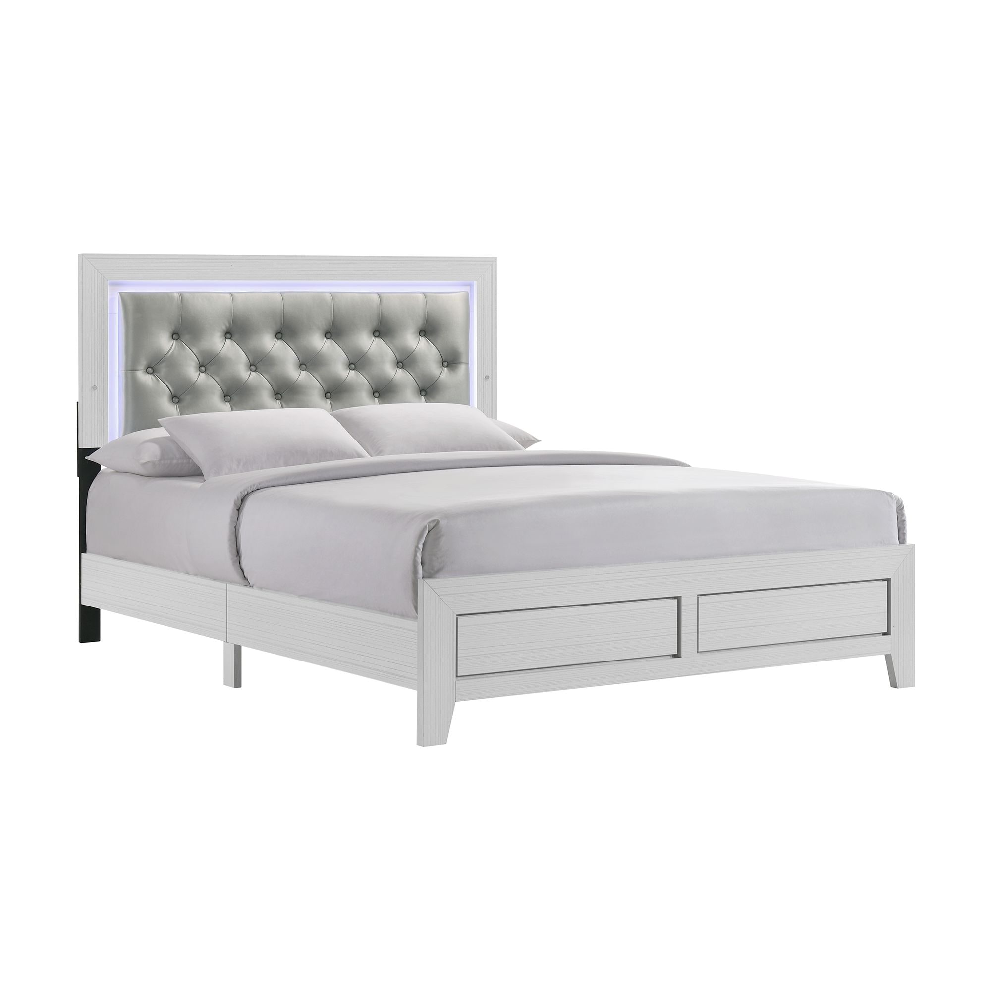 Picket House Furnishings B.1090.QB White Queen Wood veneer Panel Bed